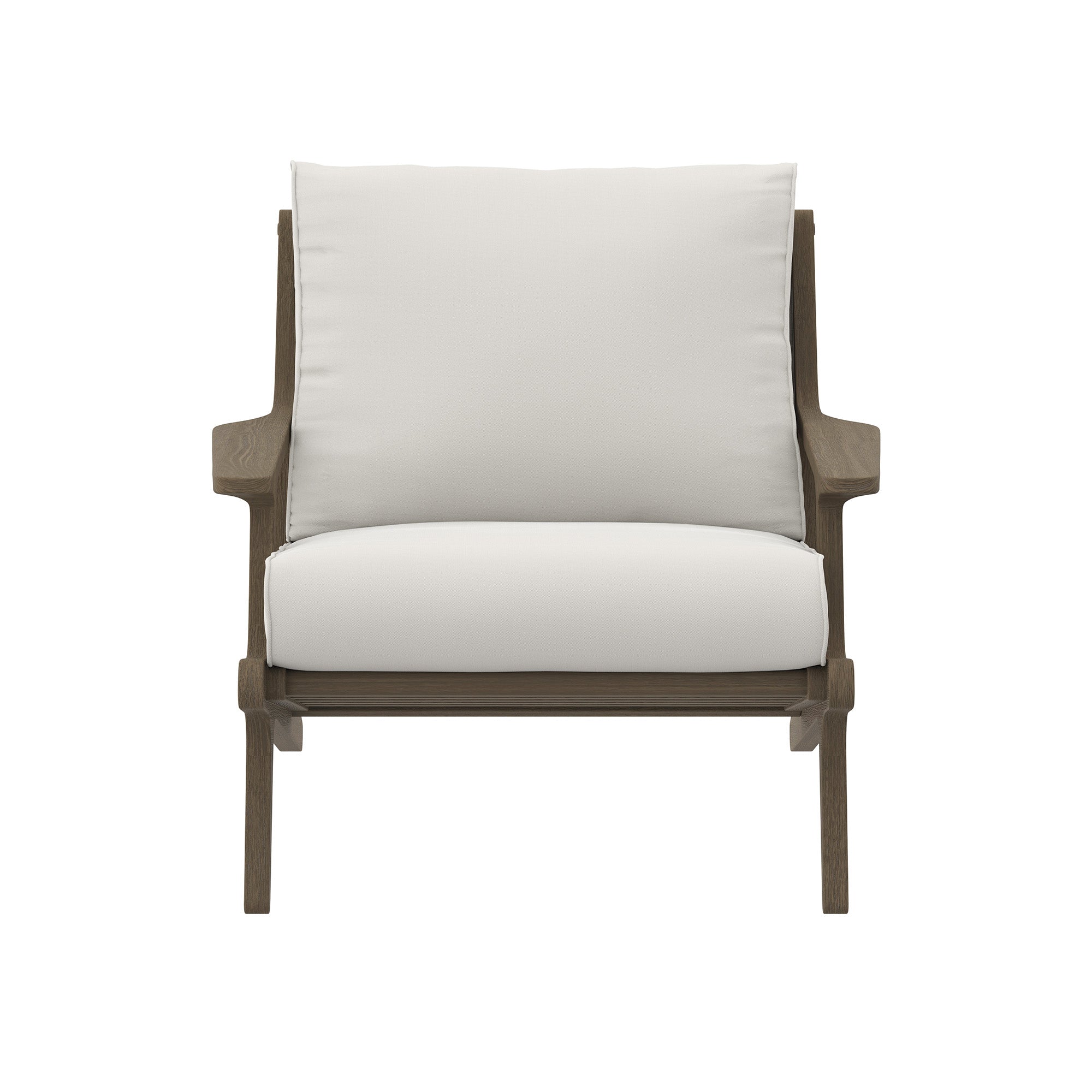 Saratoga Outdoor Teak Wood Chair and Ottoman Set