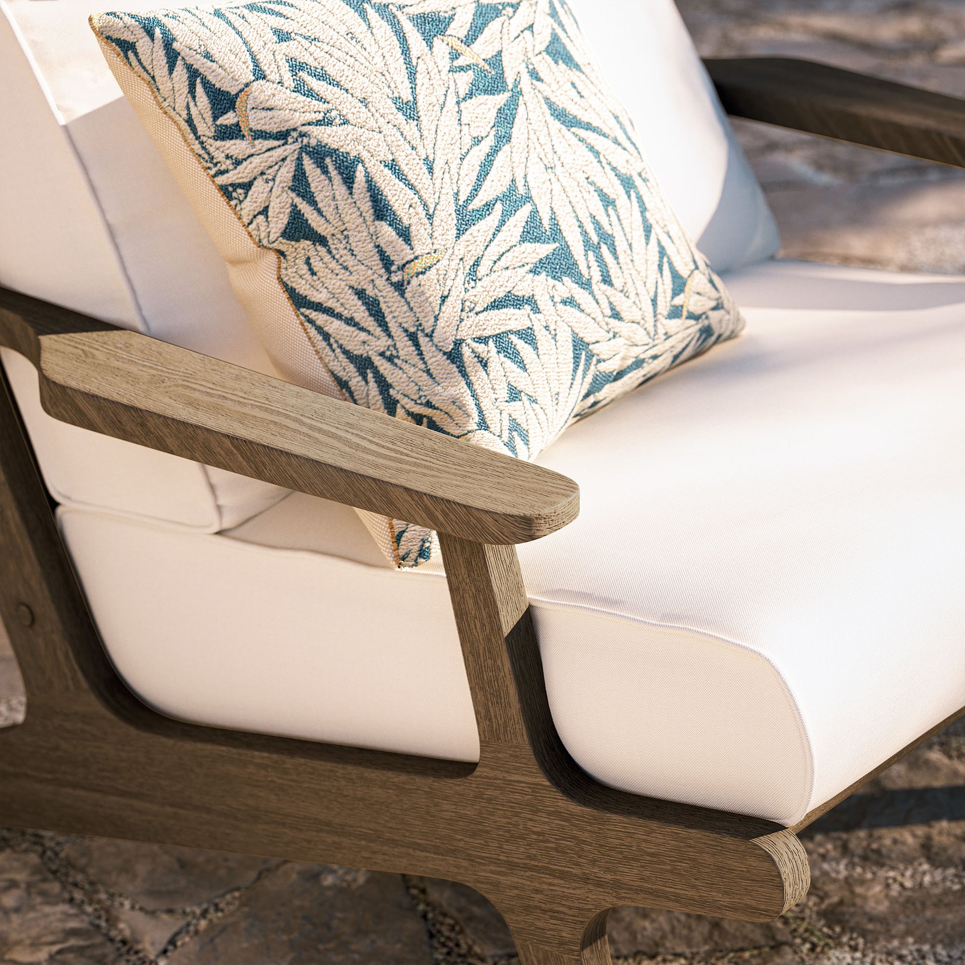 Saratoga Outdoor Teak Wood Armchair