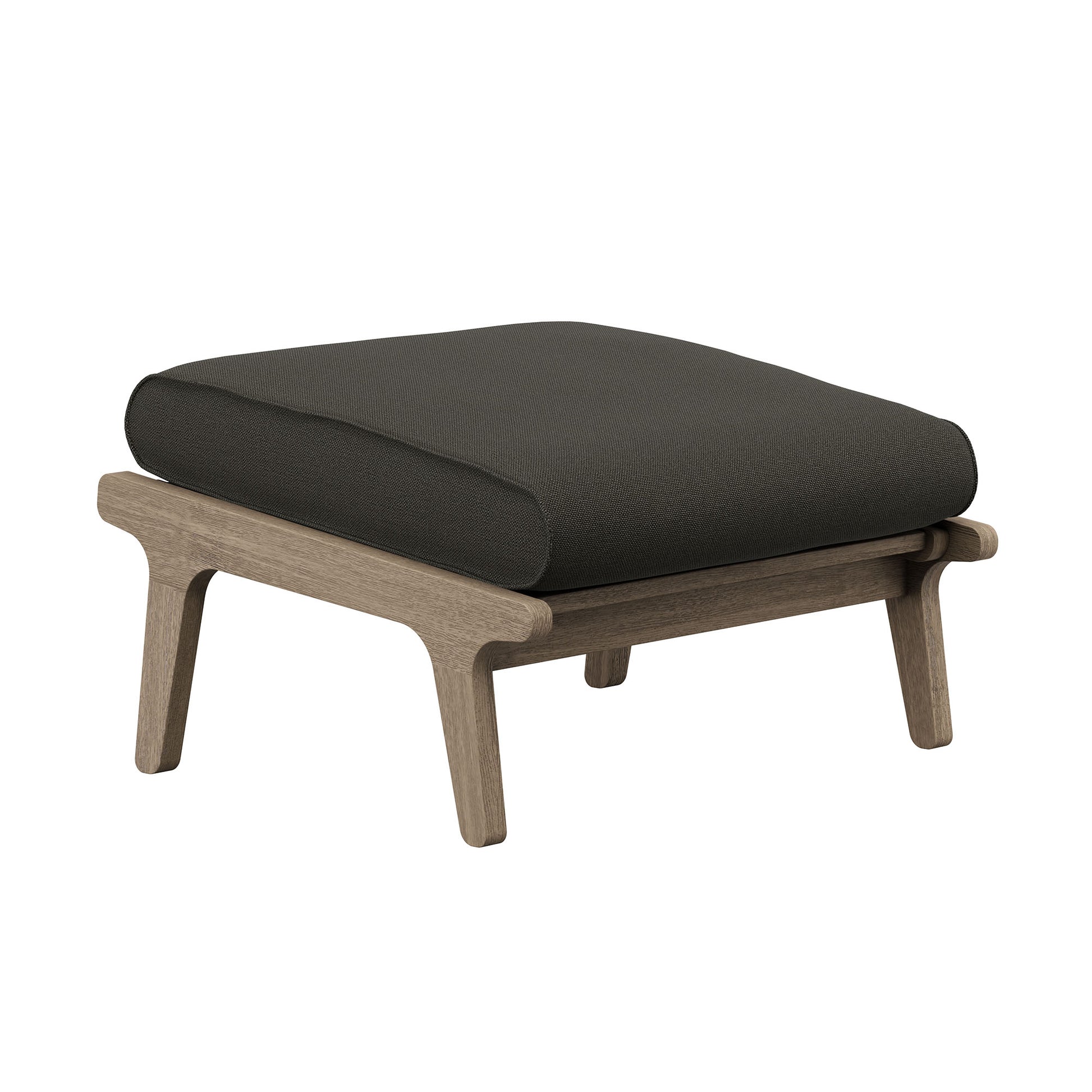 Saratoga Outdoor Teak Wood Chair and Ottoman Set