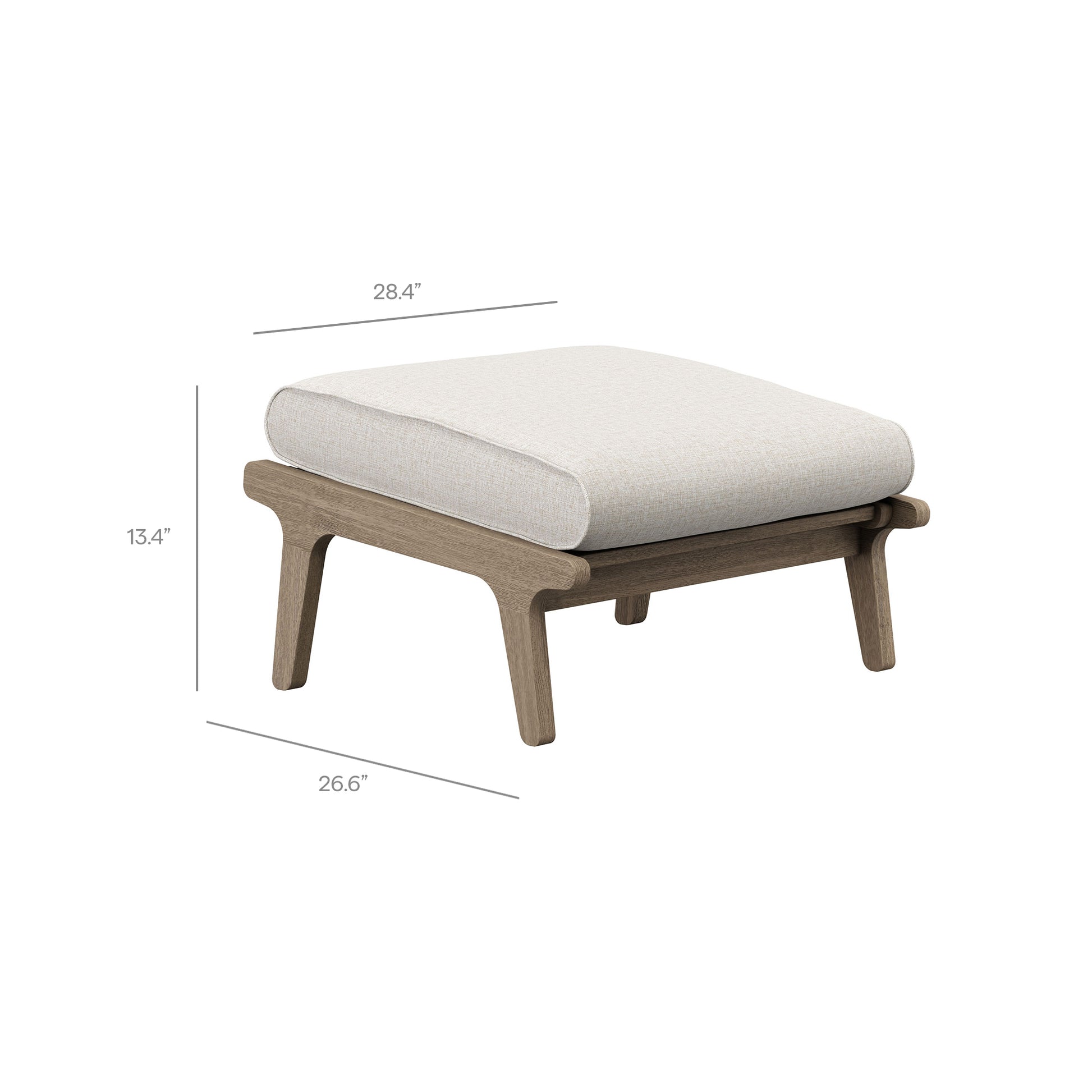 Saratoga Outdoor Teak Ottoman
