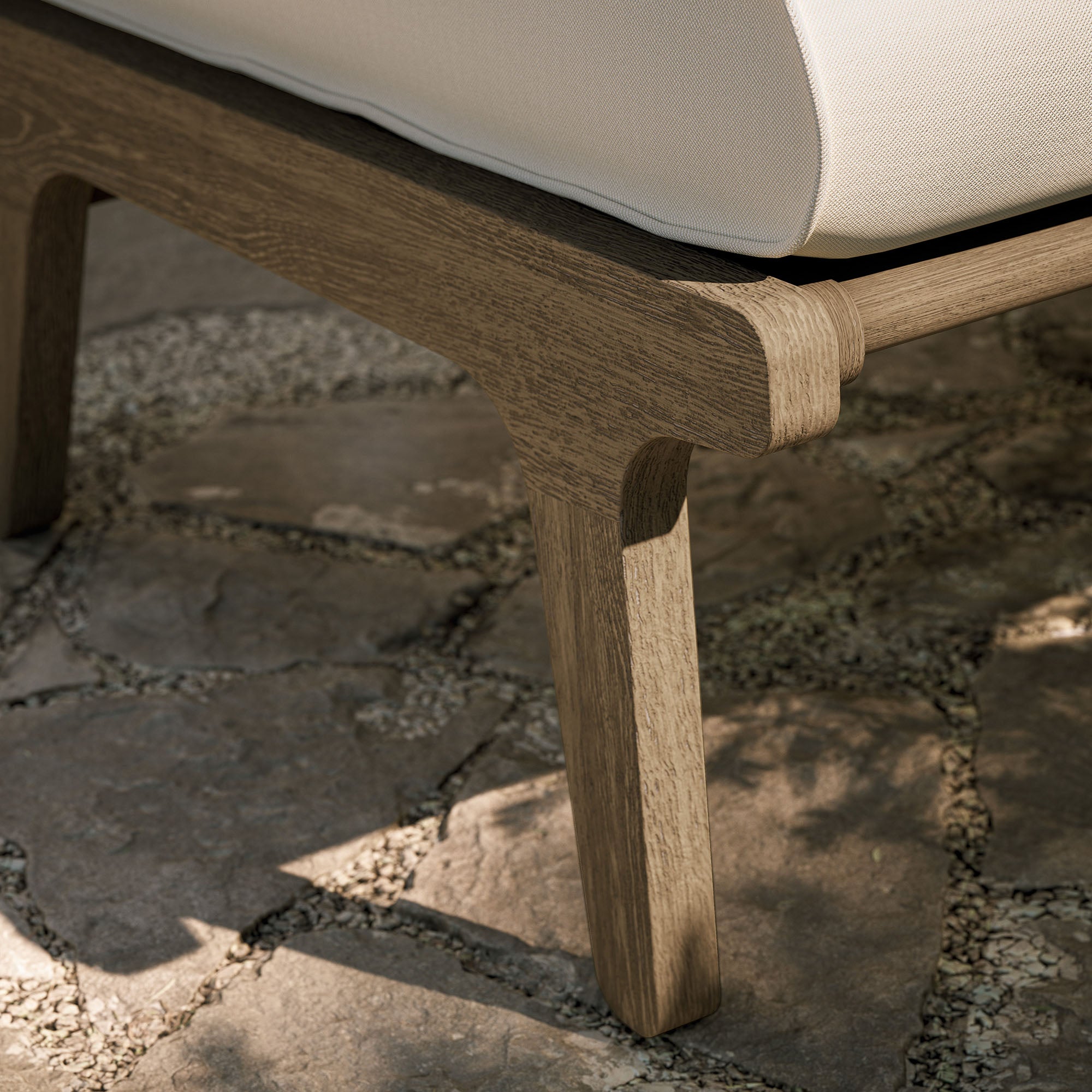 Saratoga Outdoor Teak Ottoman