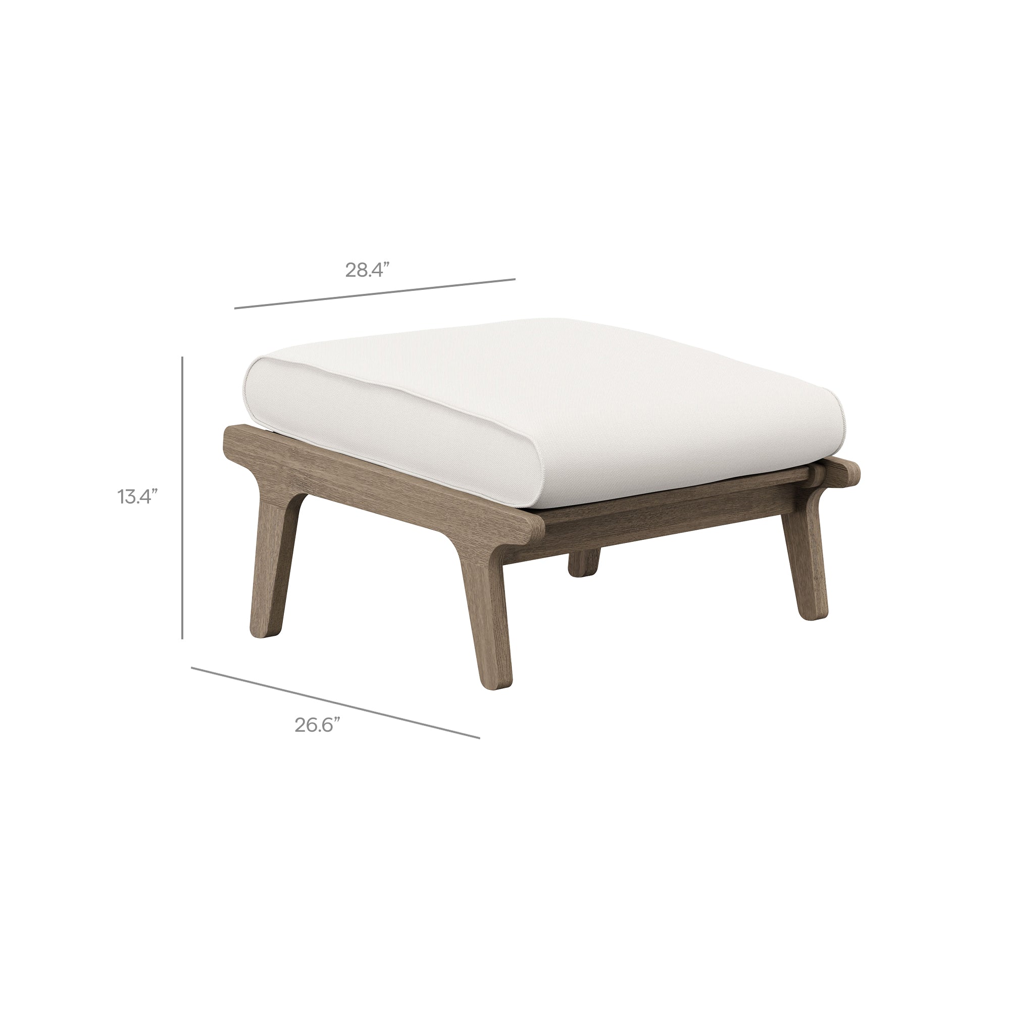 Saratoga Outdoor Teak Ottoman