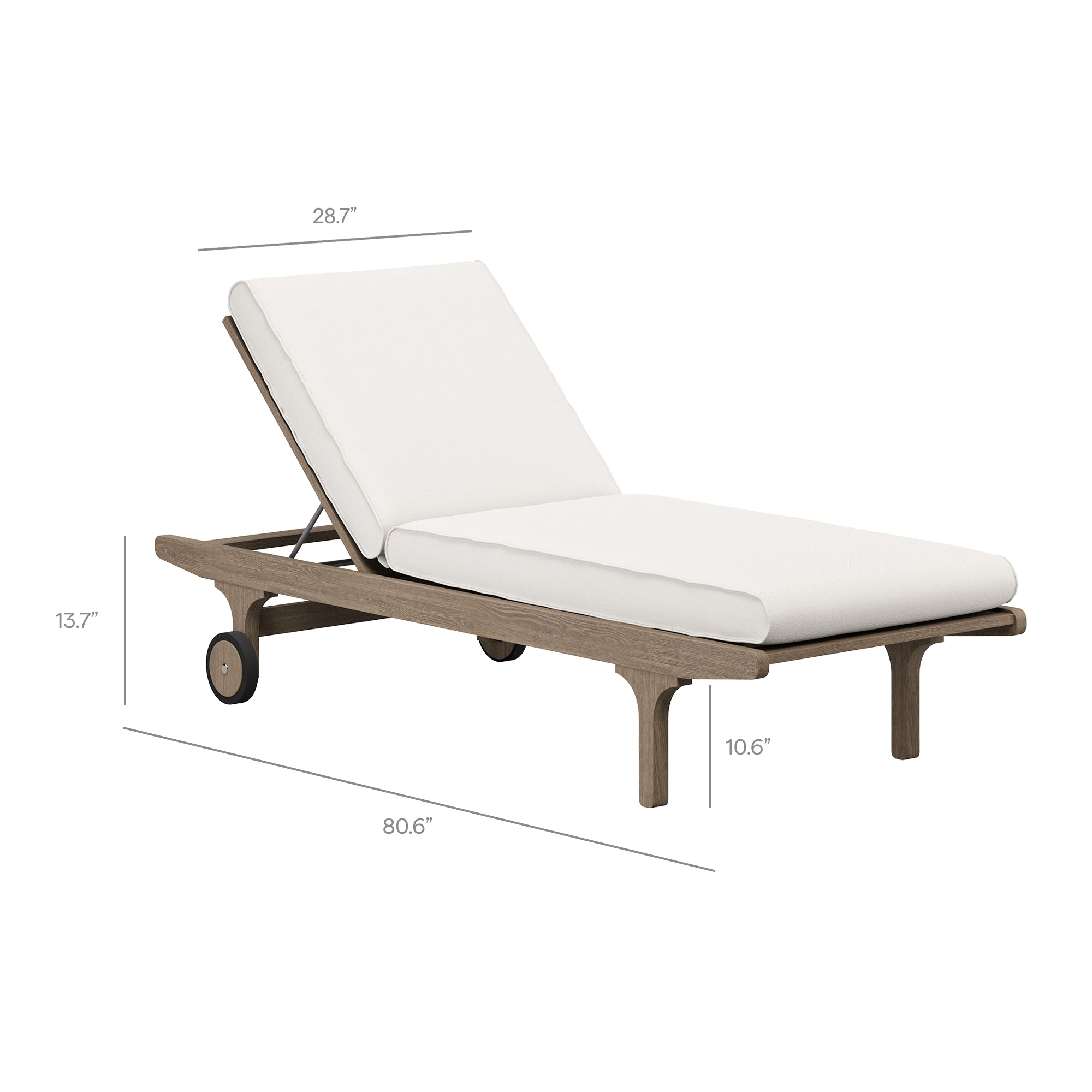 Saratoga Outdoor Teak Chaise Lounge Chair