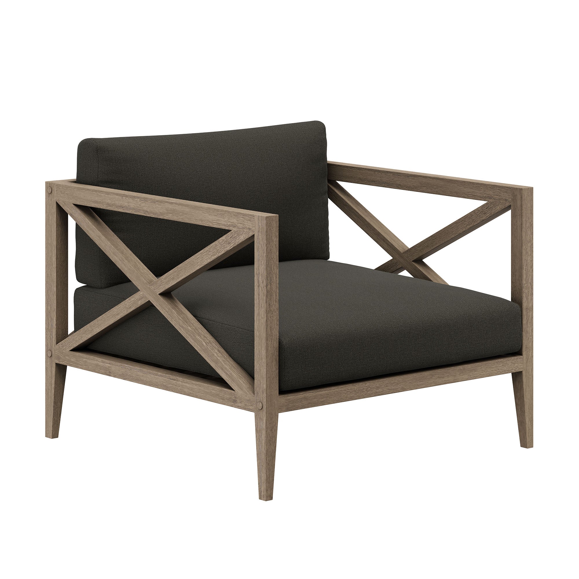Northlake Outdoor Teak Armchair - Weathered Gray Flint