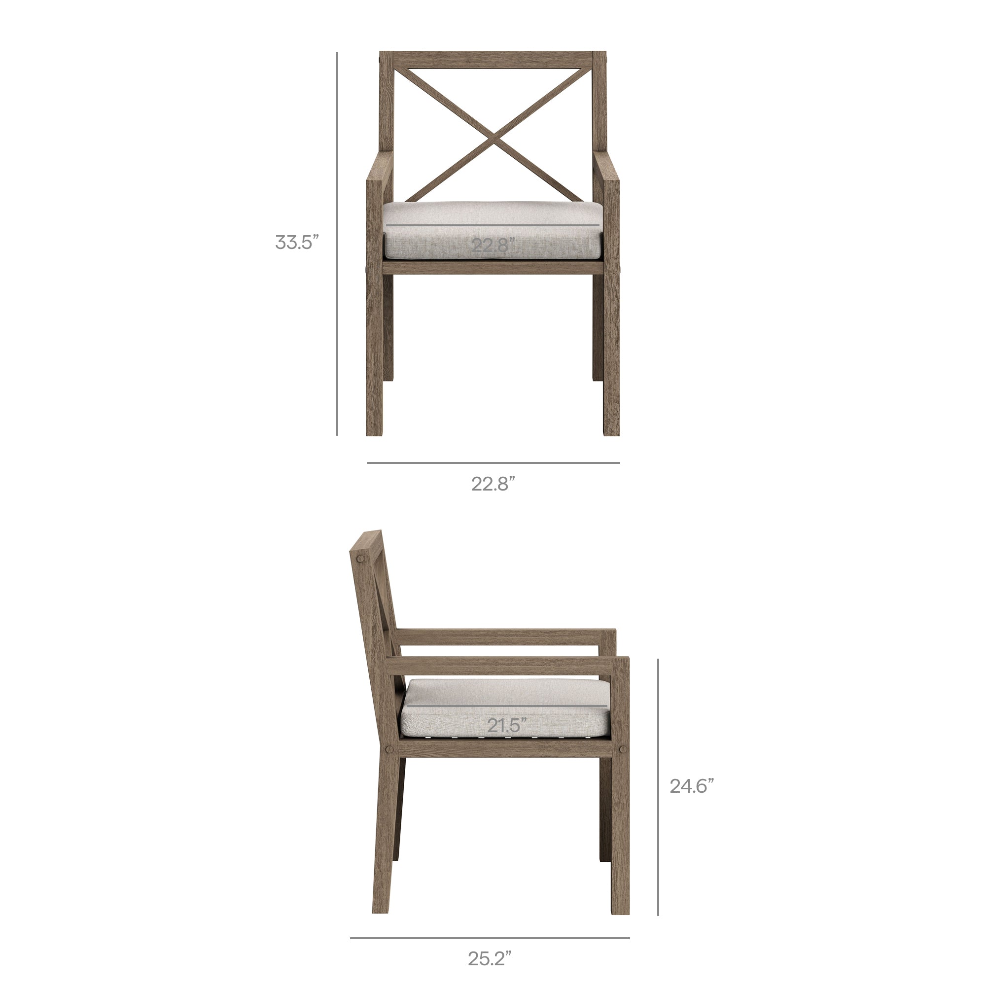 Northlake Outdoor Teak Dining Armchair