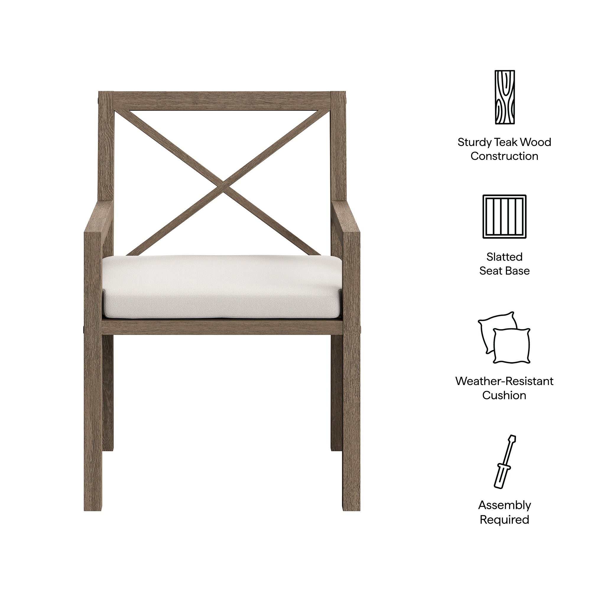 Northlake Outdoor Teak Dining Armchair