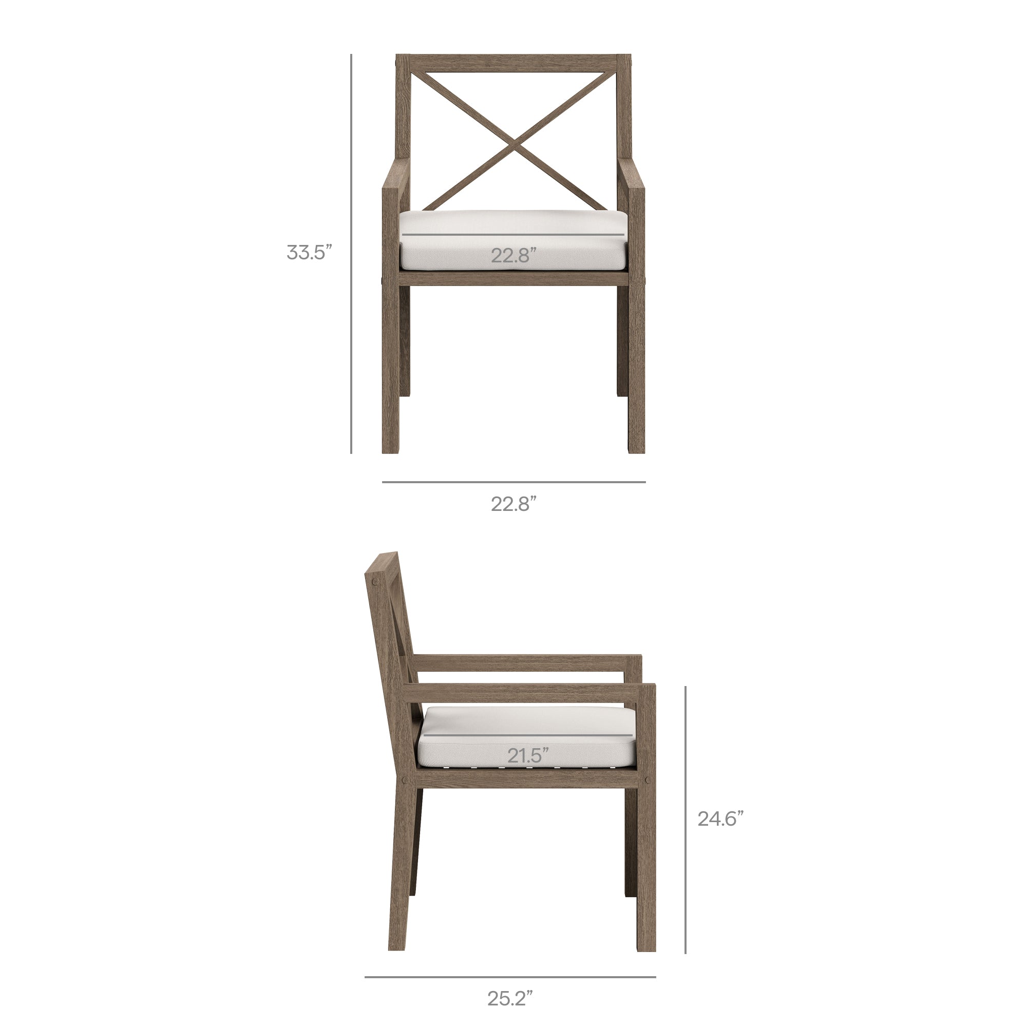 Northlake Outdoor Teak Dining Armchair