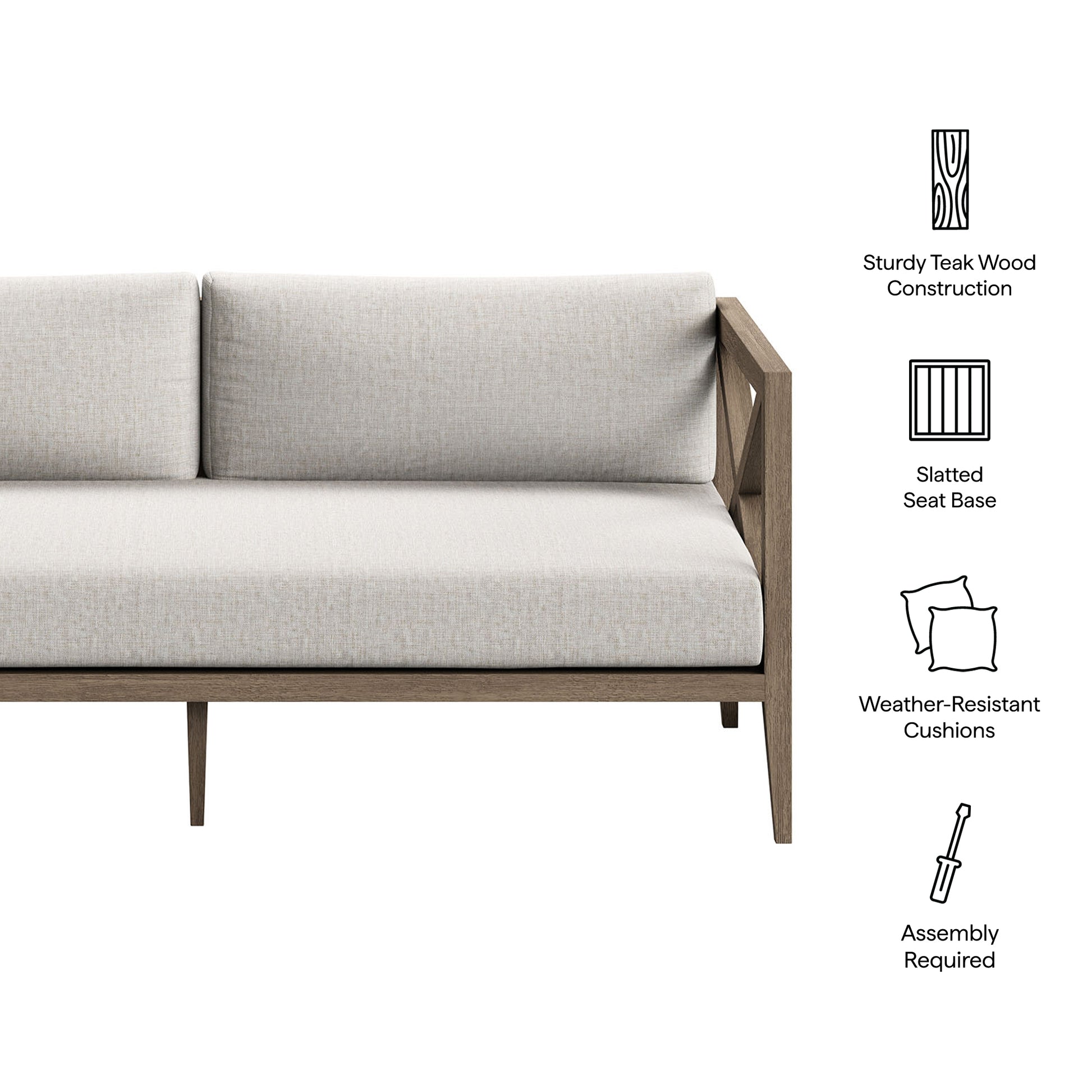 Northlake Outdoor Teak Loveseat