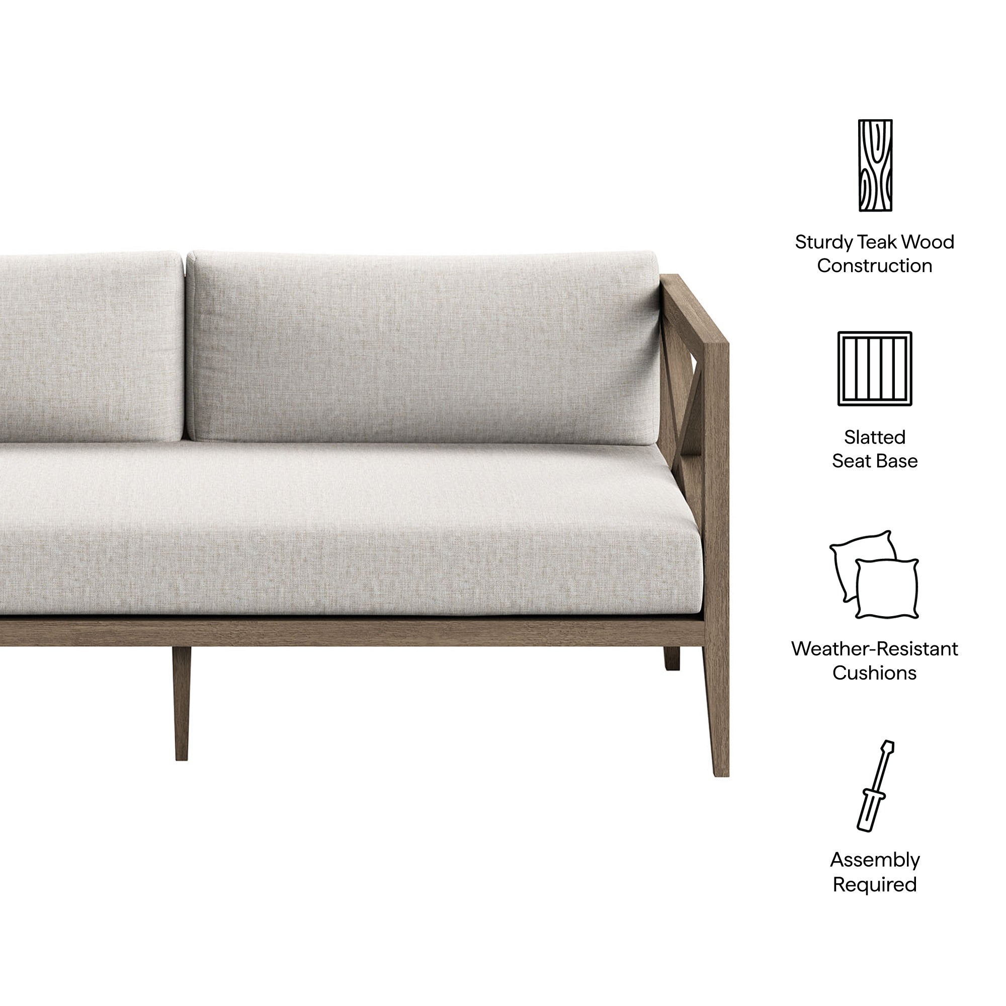 Northlake Outdoor Teak Loveseat
