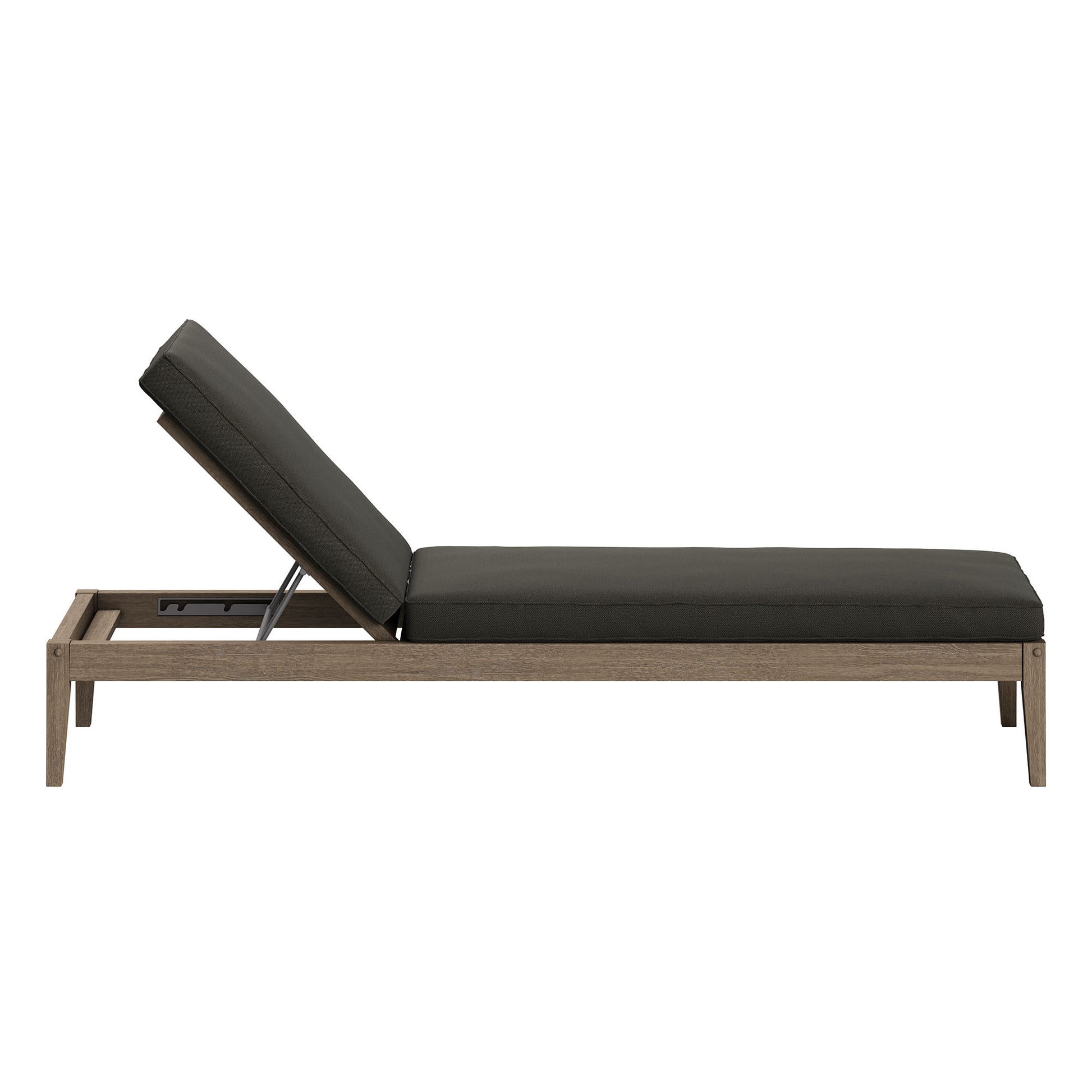 Northlake 3-Piece Outdoor Teak Wood Furniture Set with Chaise Lounges and Side Table