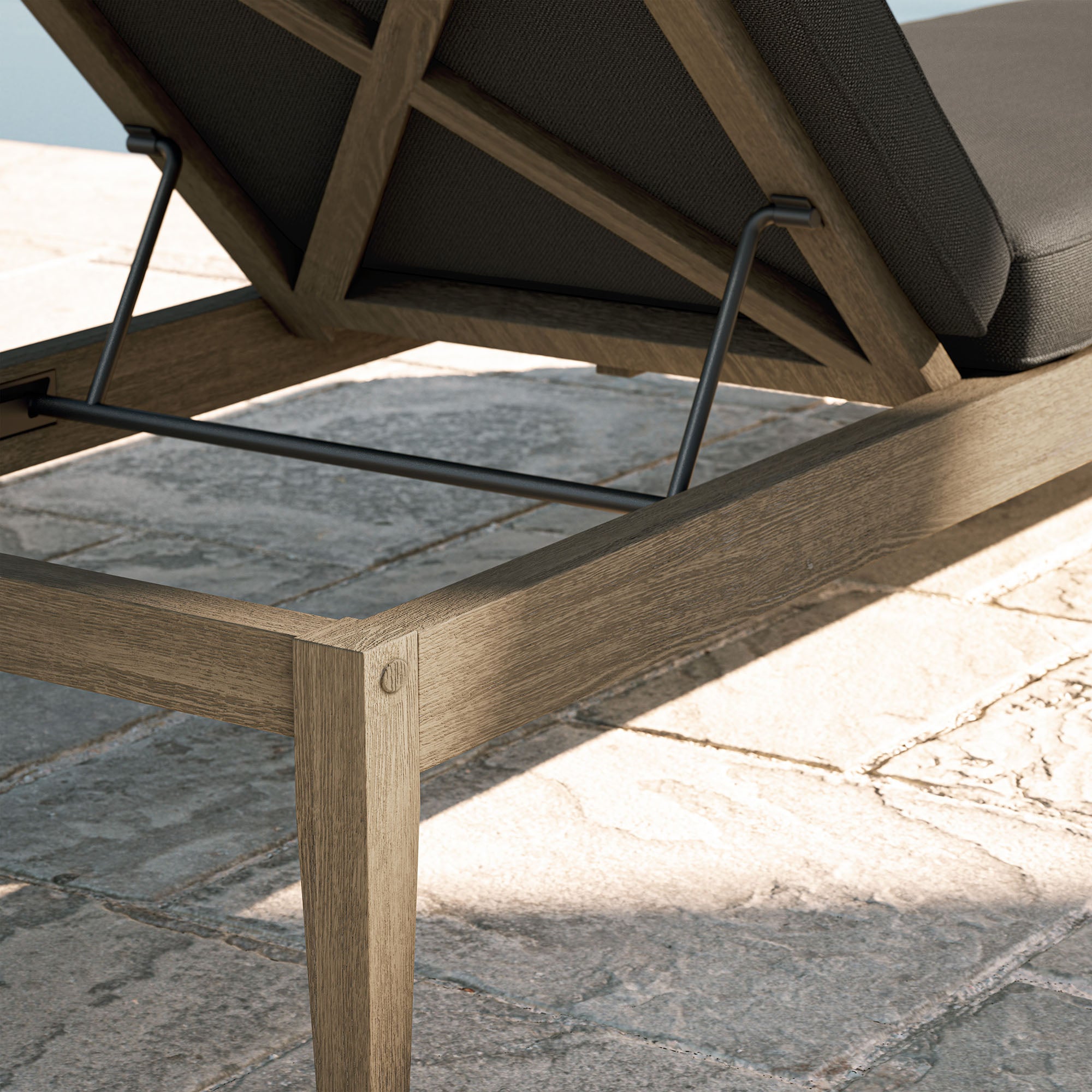 Northlake Outdoor Teak Chaise Lounge