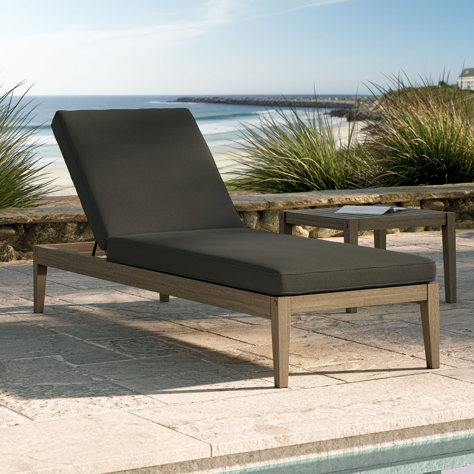 Northlake Outdoor Teak Chaise Lounge