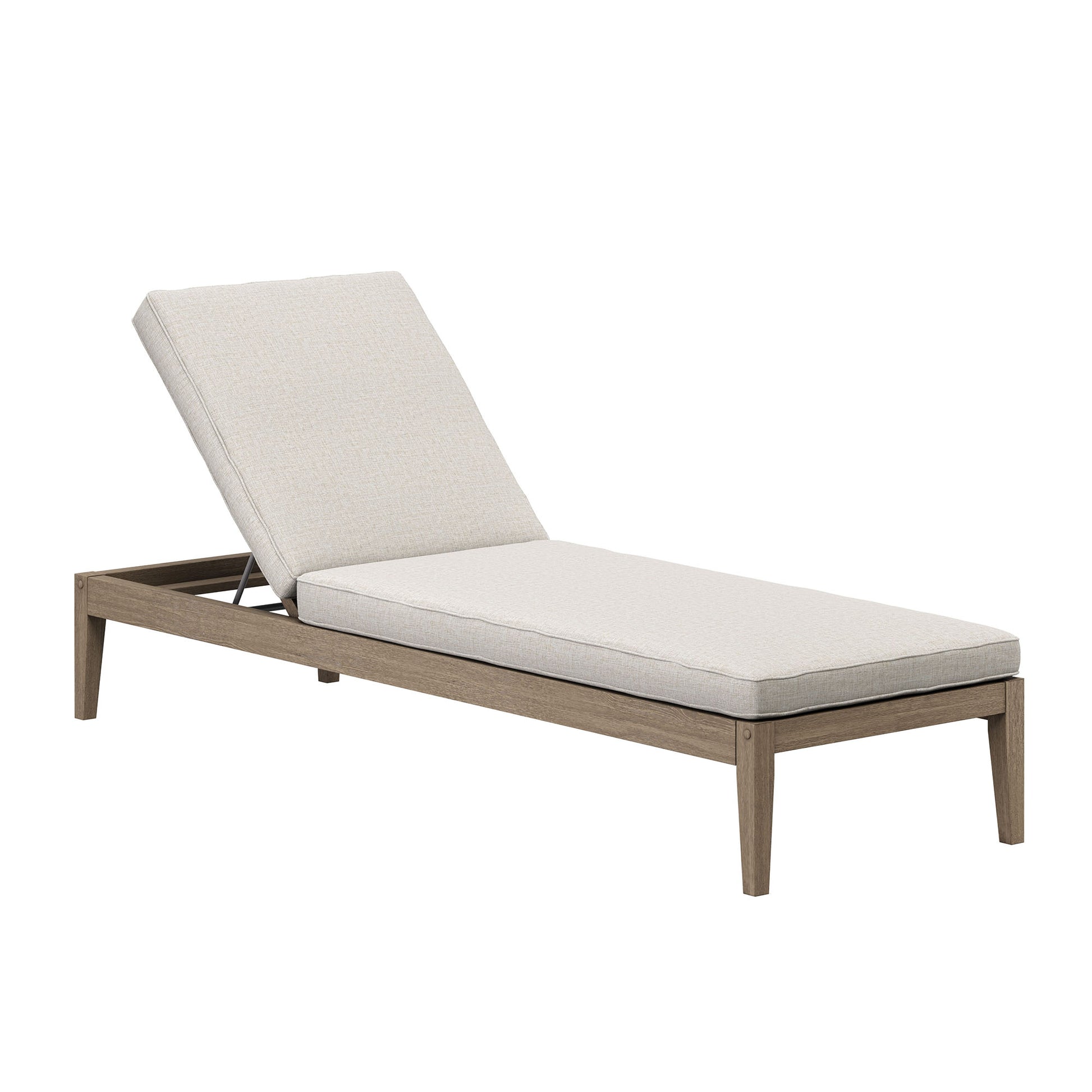 Northlake 3-Piece Outdoor Teak Wood Furniture Set with Chaise Lounges and Side Table