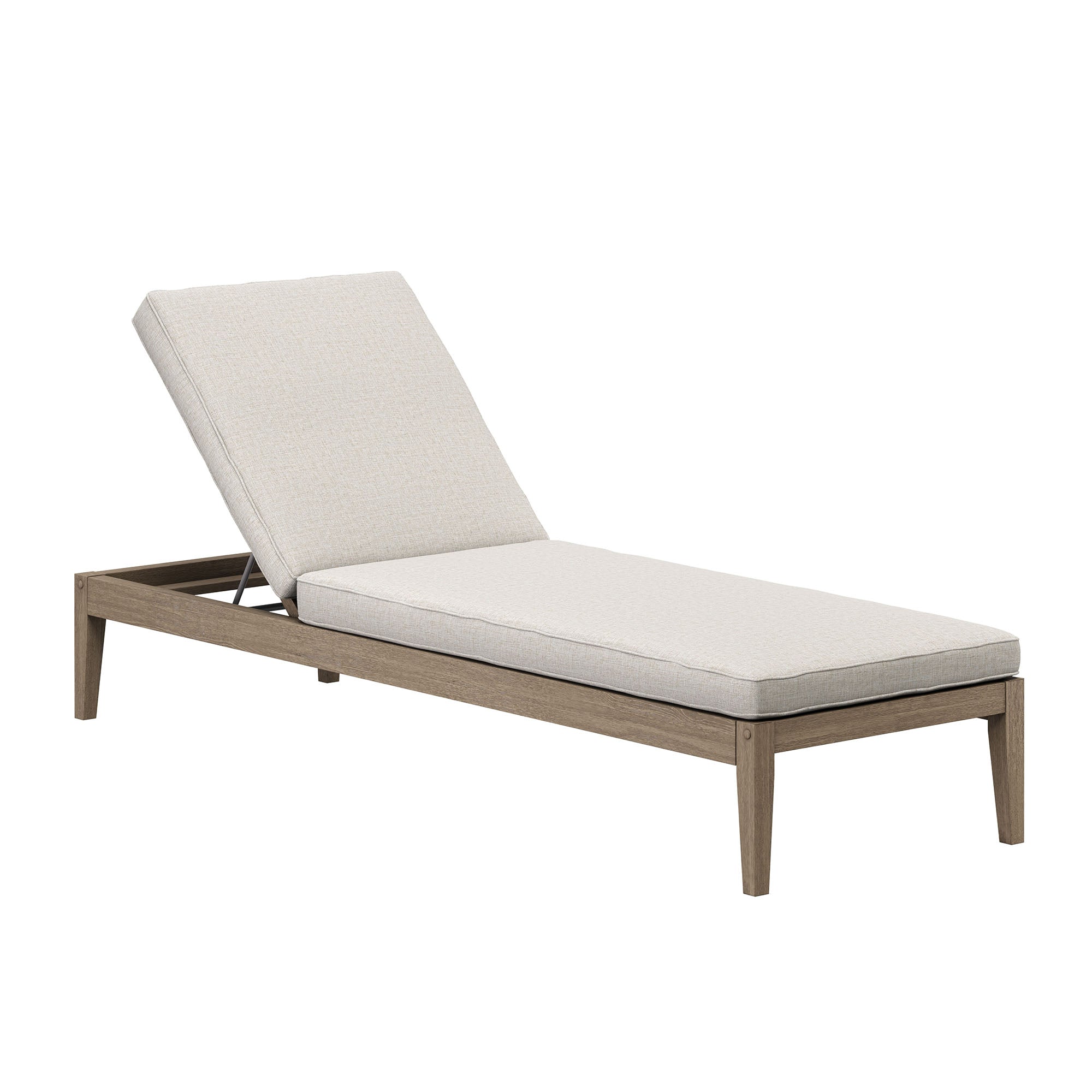 Northlake 3-Piece Outdoor Teak Wood Furniture Set with Chaise Lounges and Side Table