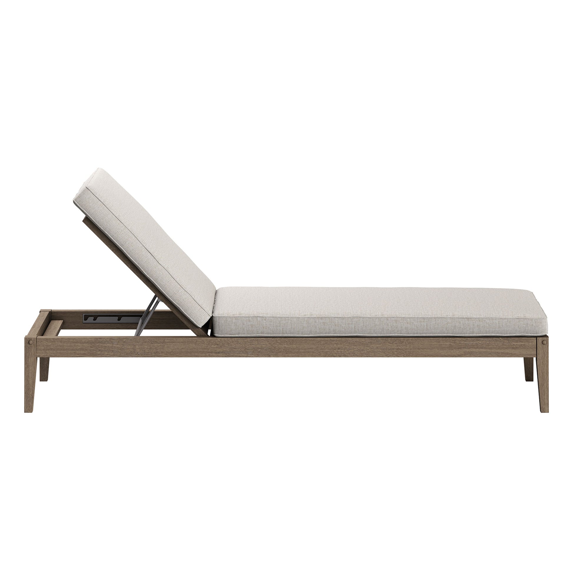 Northlake 3-Piece Outdoor Teak Wood Furniture Set with Chaise Lounges and Side Table