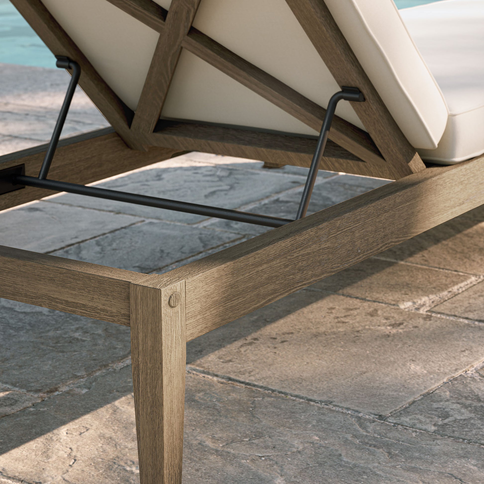 Northlake Outdoor Teak Chaise Lounge