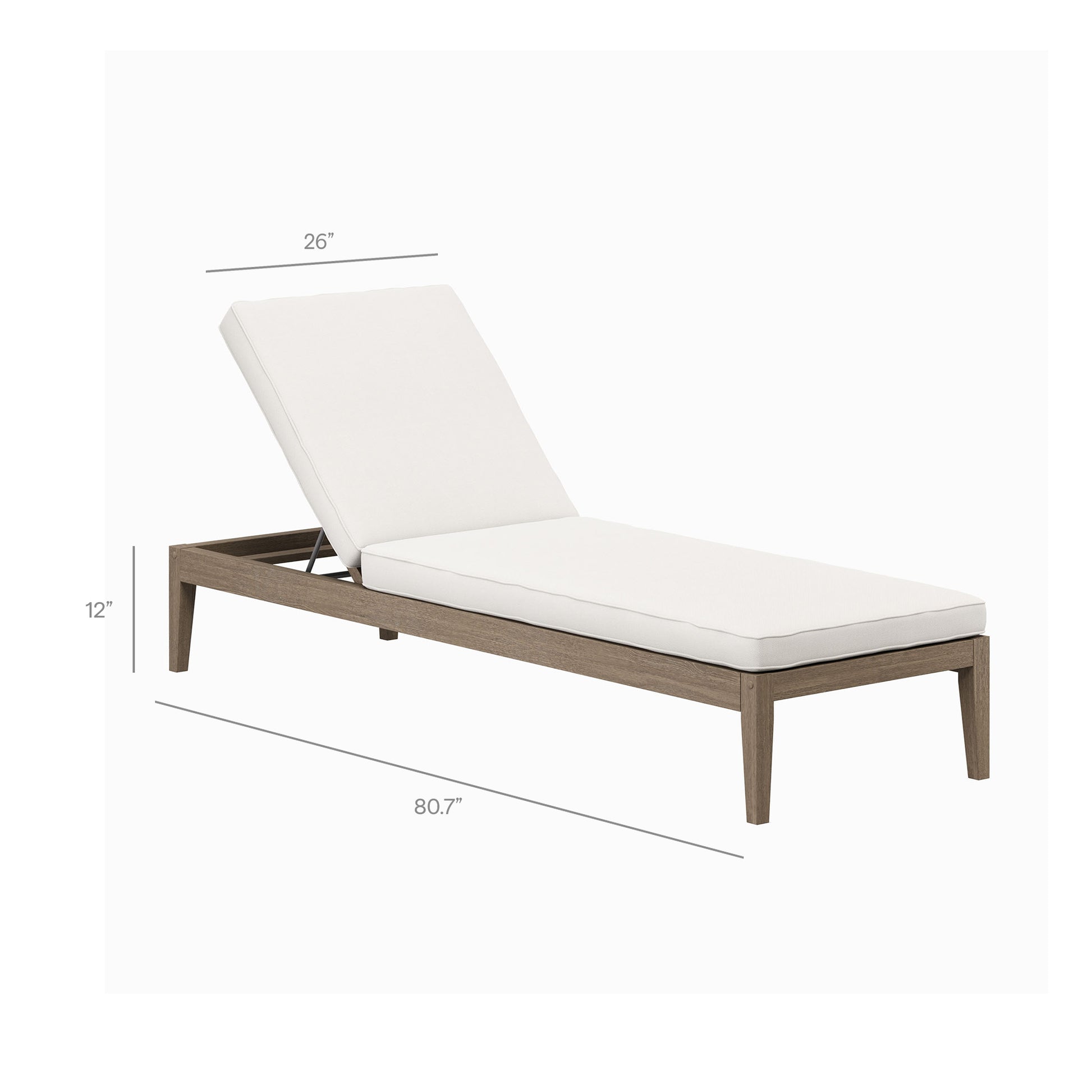Northlake Outdoor Teak Chaise Lounge