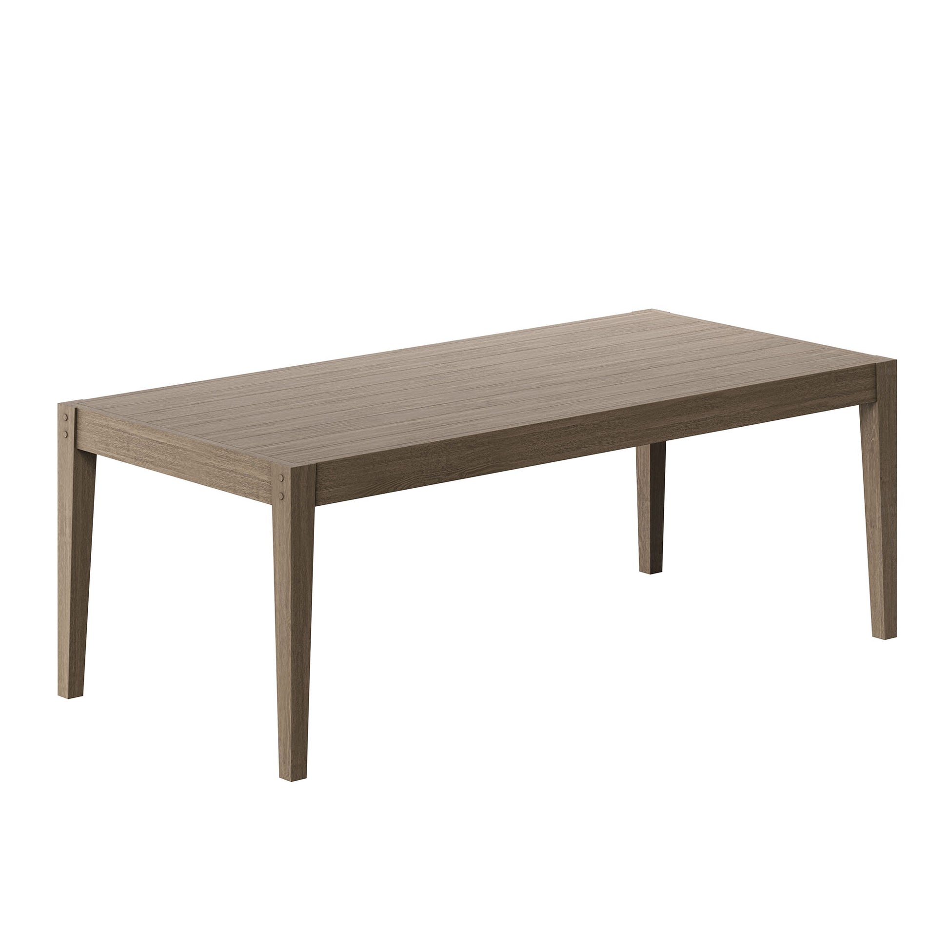 Northlake 83" Rectangular Outdoor Patio Teak Dining Table - Weathered Gray