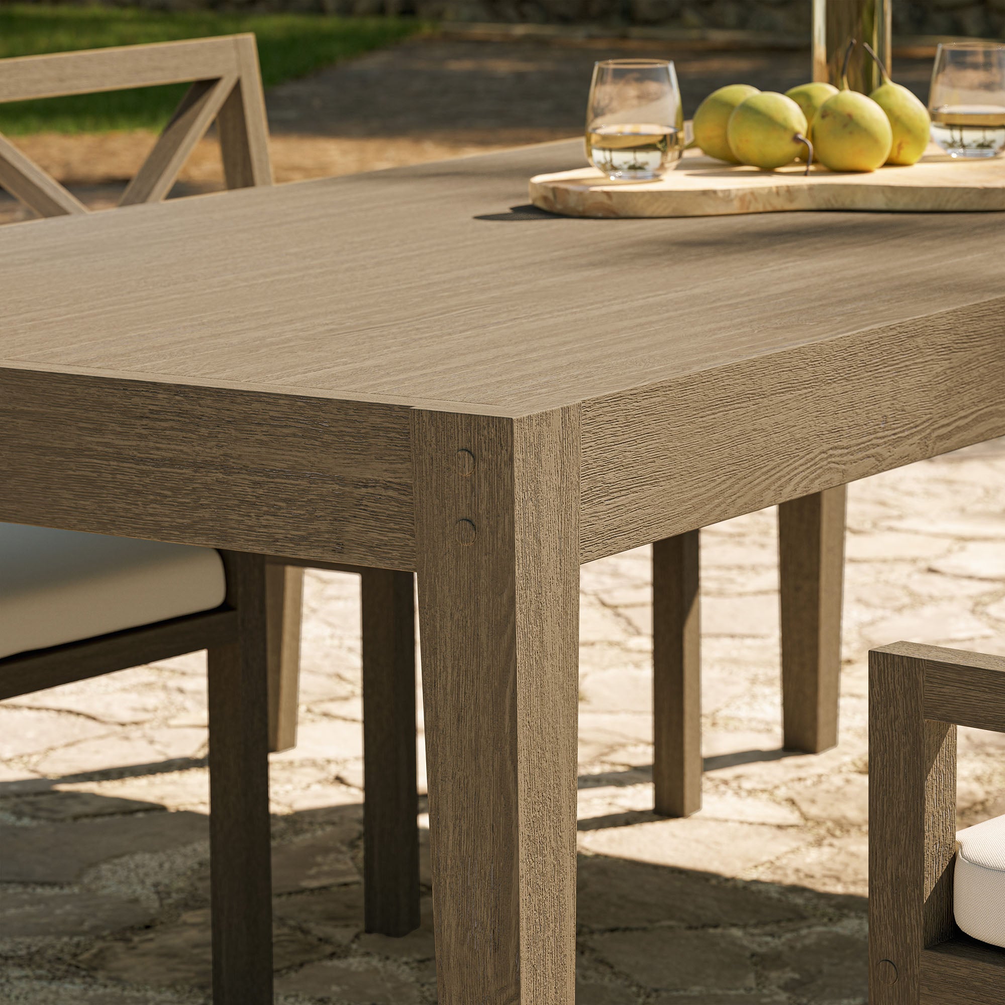 Northlake 83" Rectangular Outdoor Patio Teak Dining Table