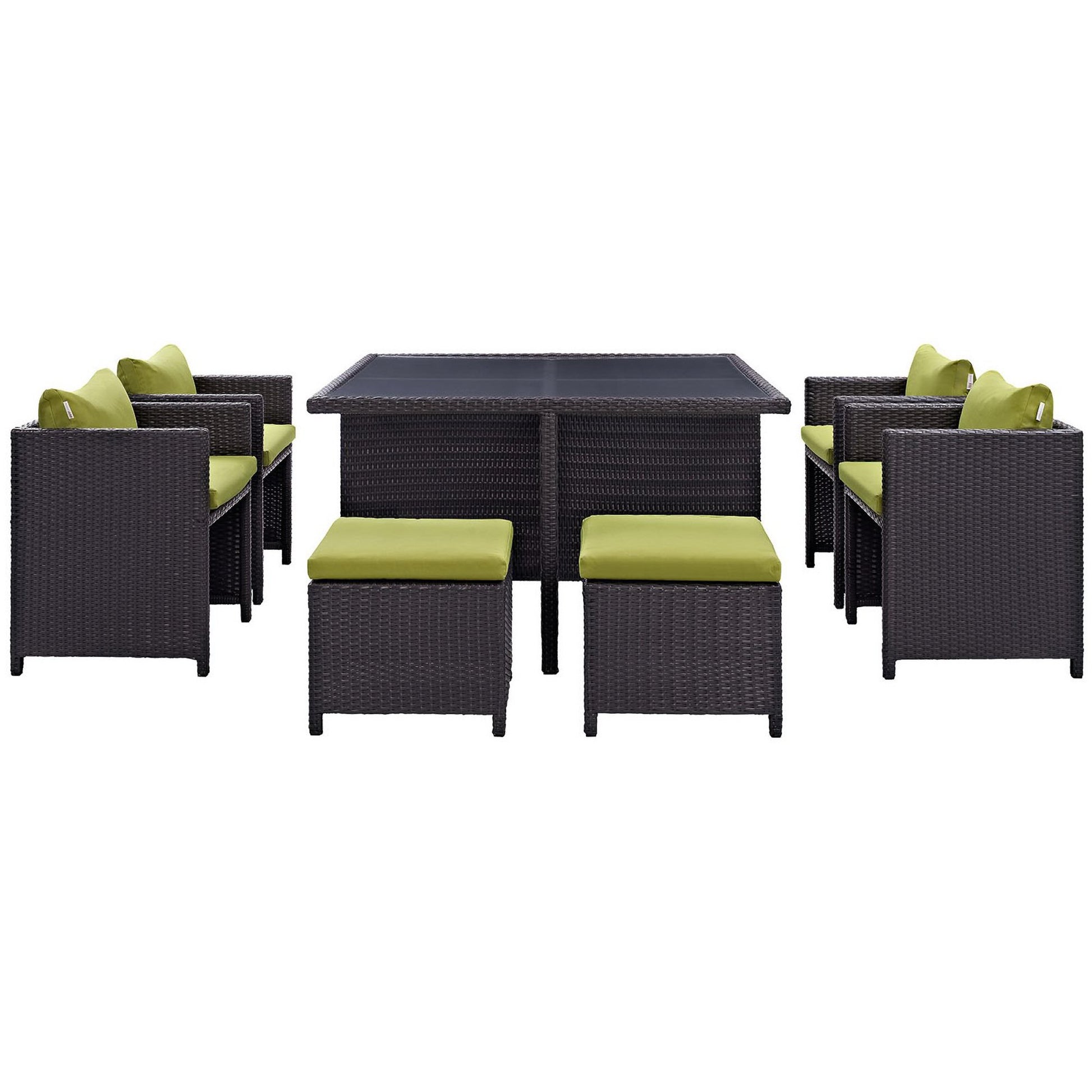 Inverse 9 Piece Outdoor Patio Dining Set