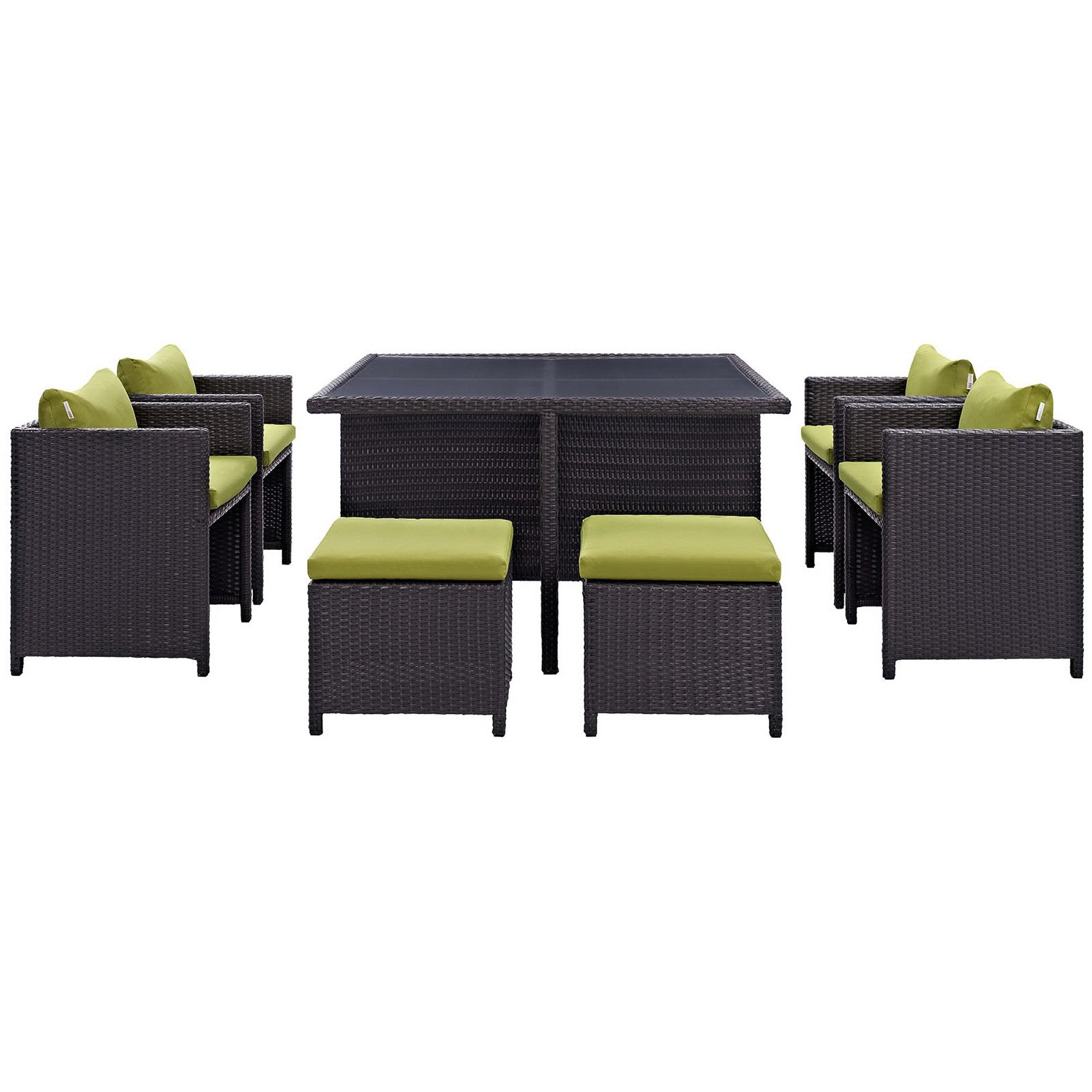Inverse 9 Piece Outdoor Patio Dining Set