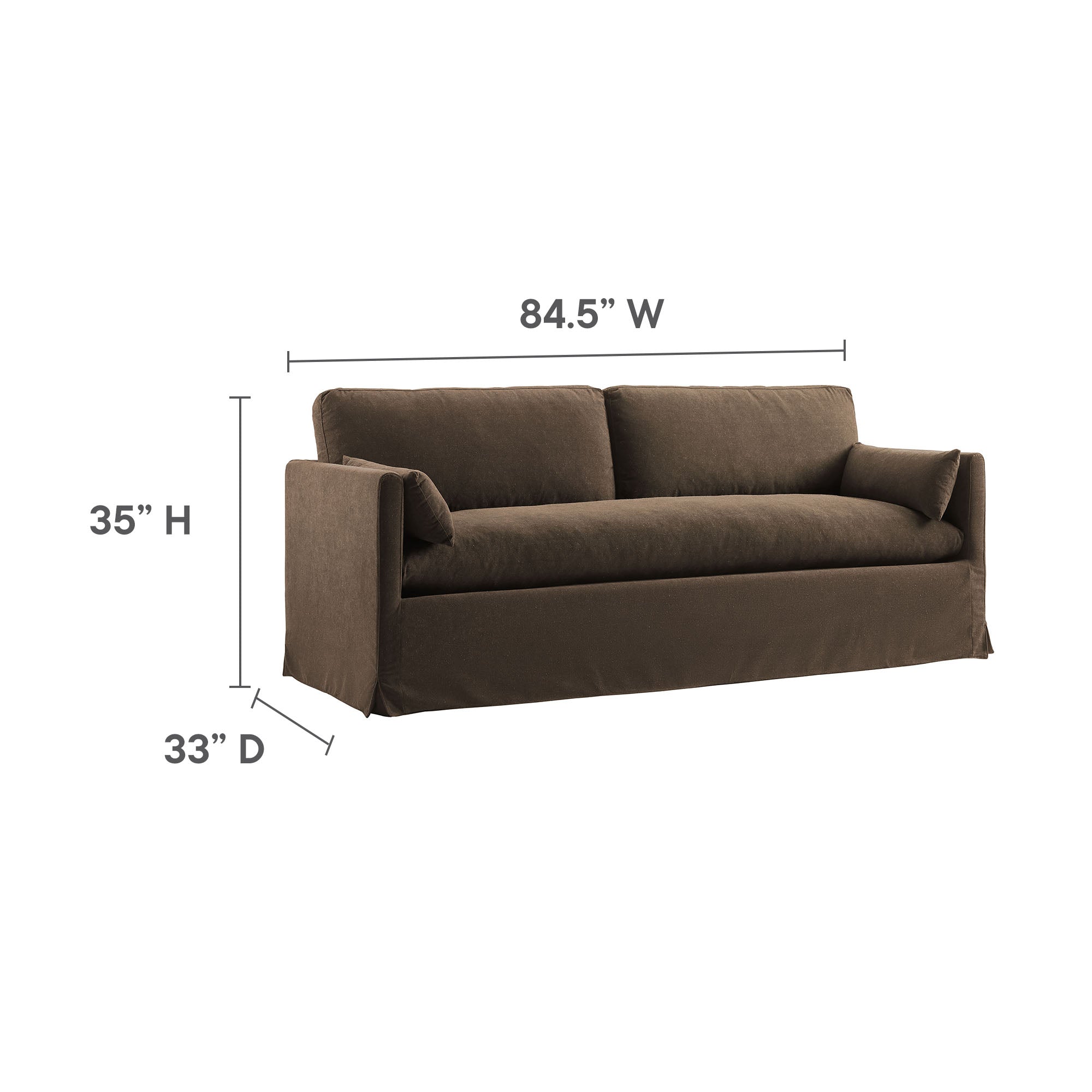 Wellfleet 85" Slipcovered Fabric Sofa