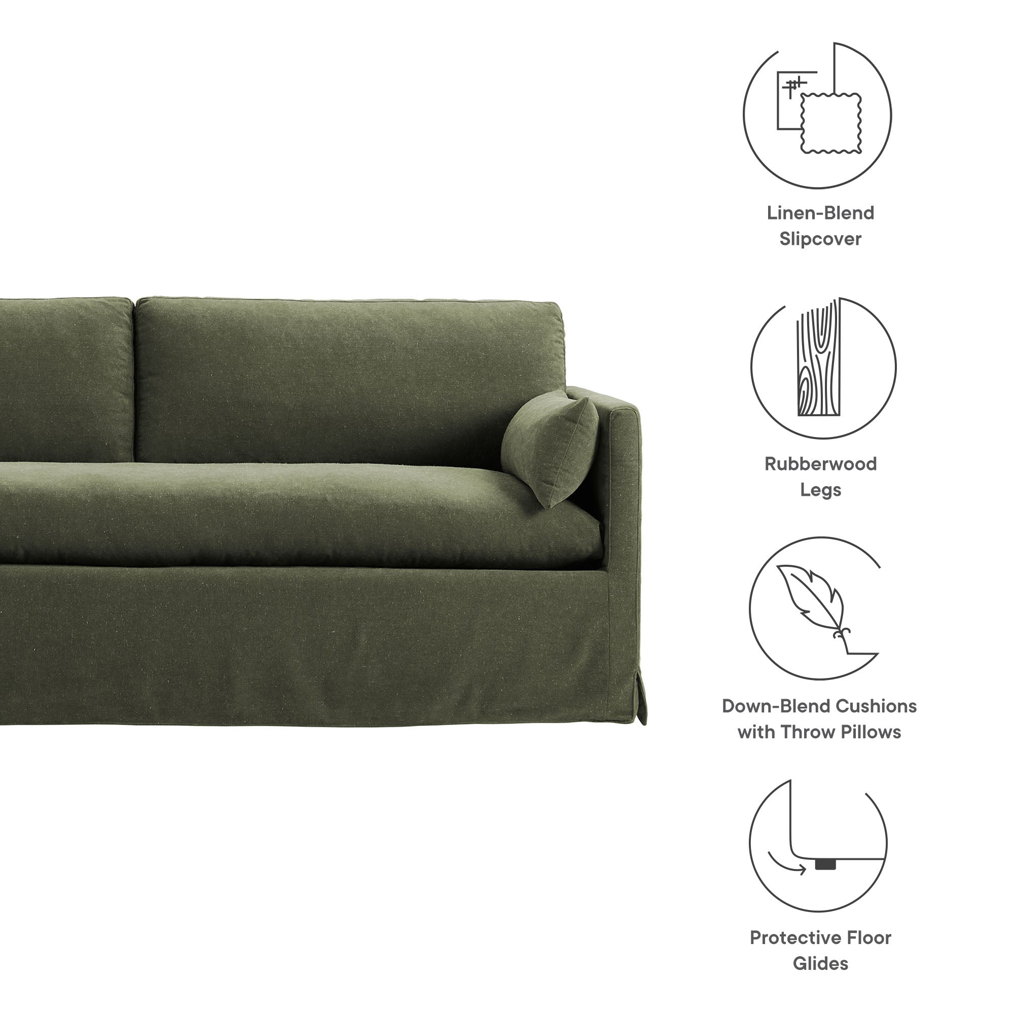 Wellfleet 85" Slipcovered Fabric Sofa