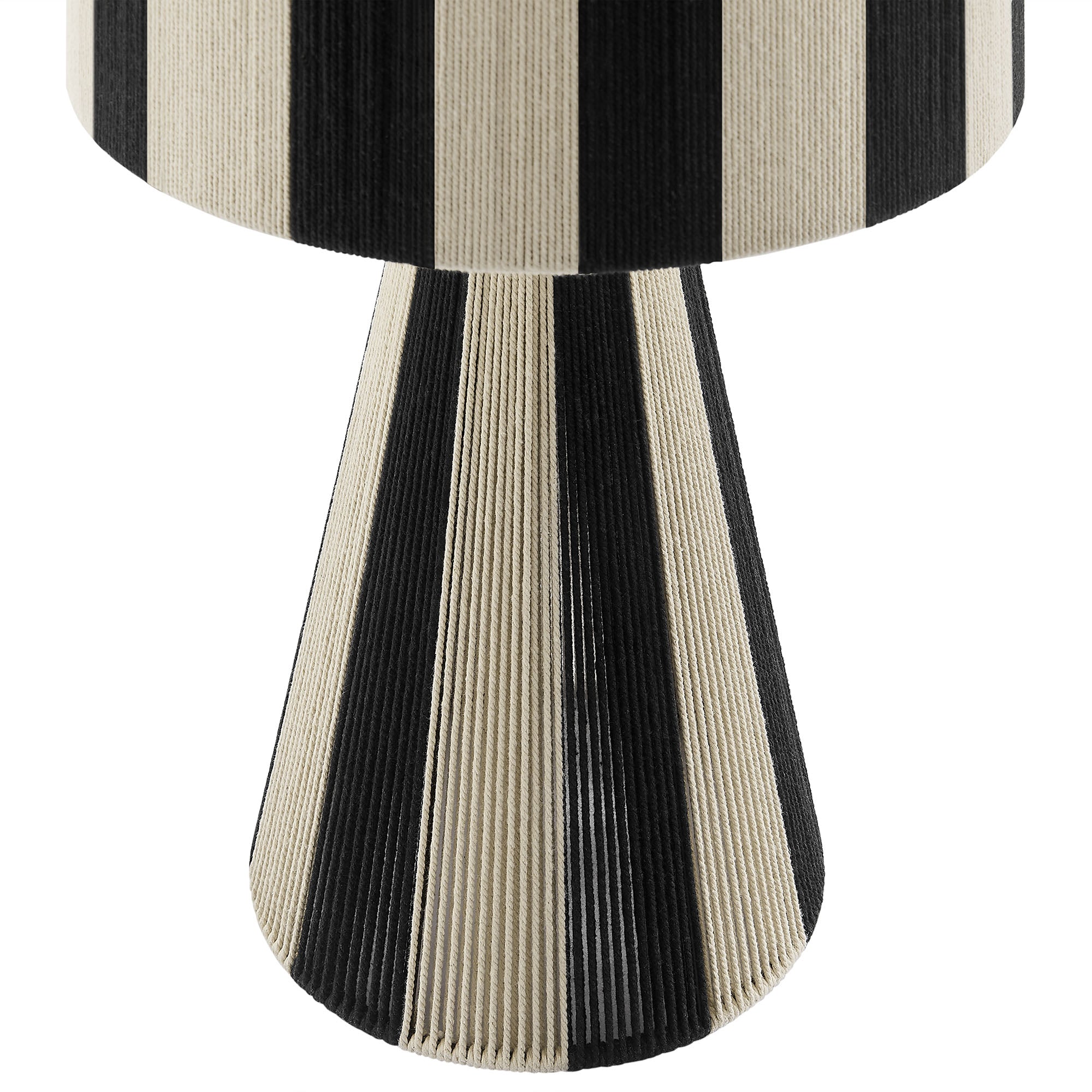 Renae Handwoven Cotton Thread Striped Table Lamp