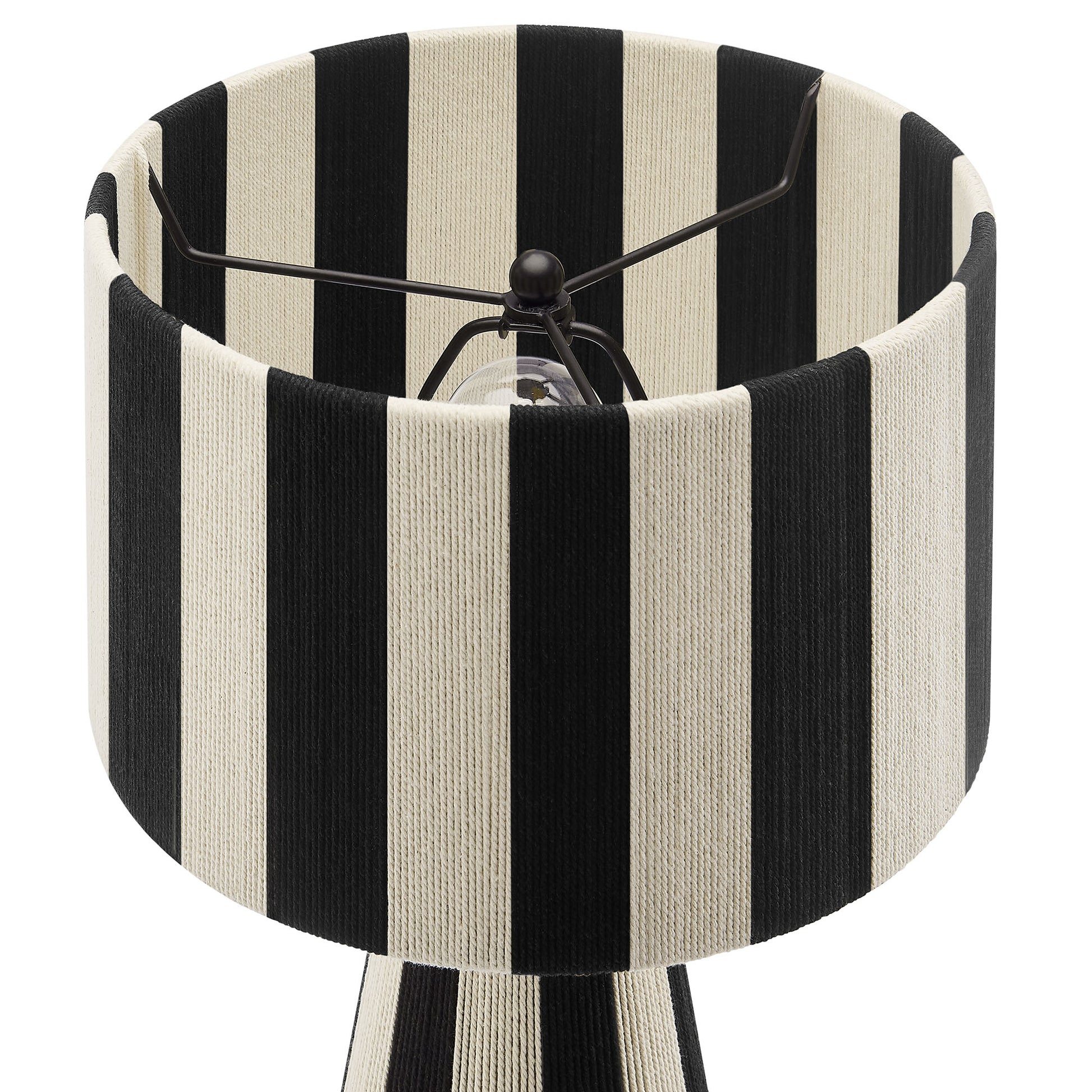 Renae Handwoven Cotton Thread Striped Table Lamp
