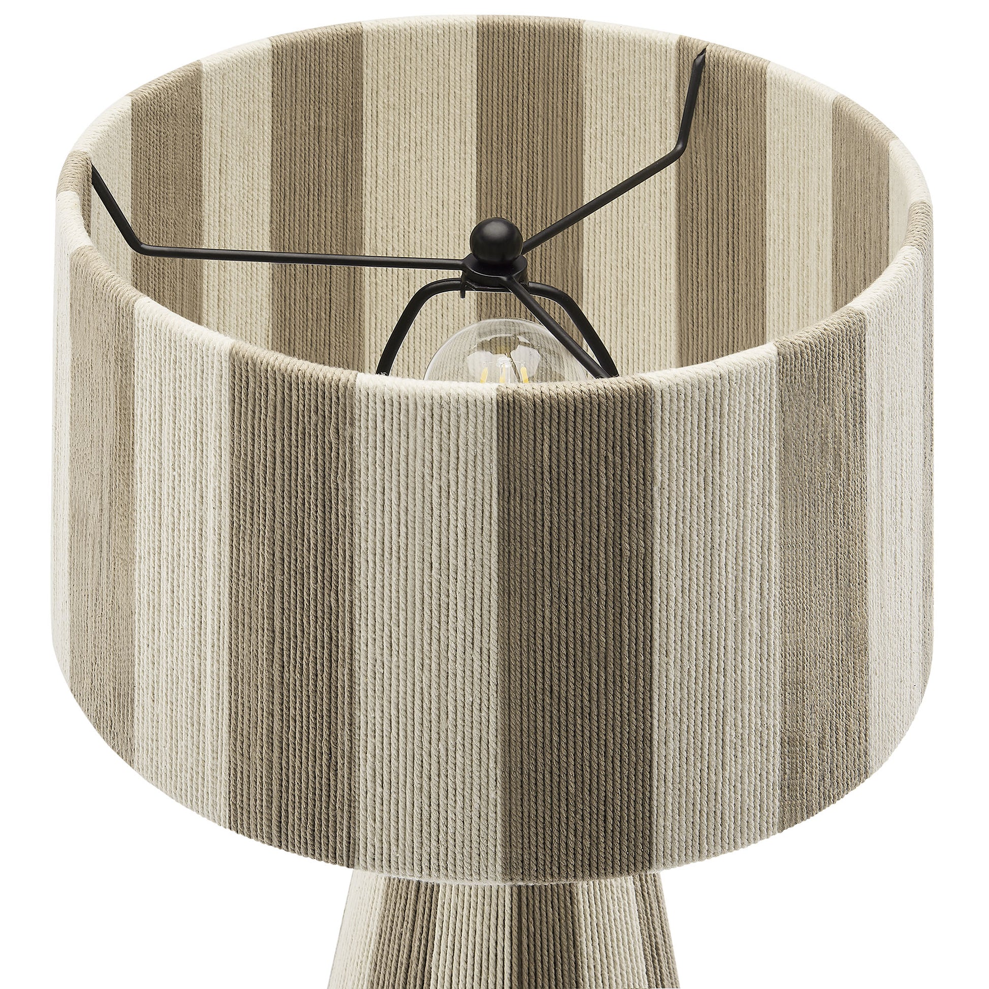 Renae Handwoven Cotton Thread Striped Table Lamp