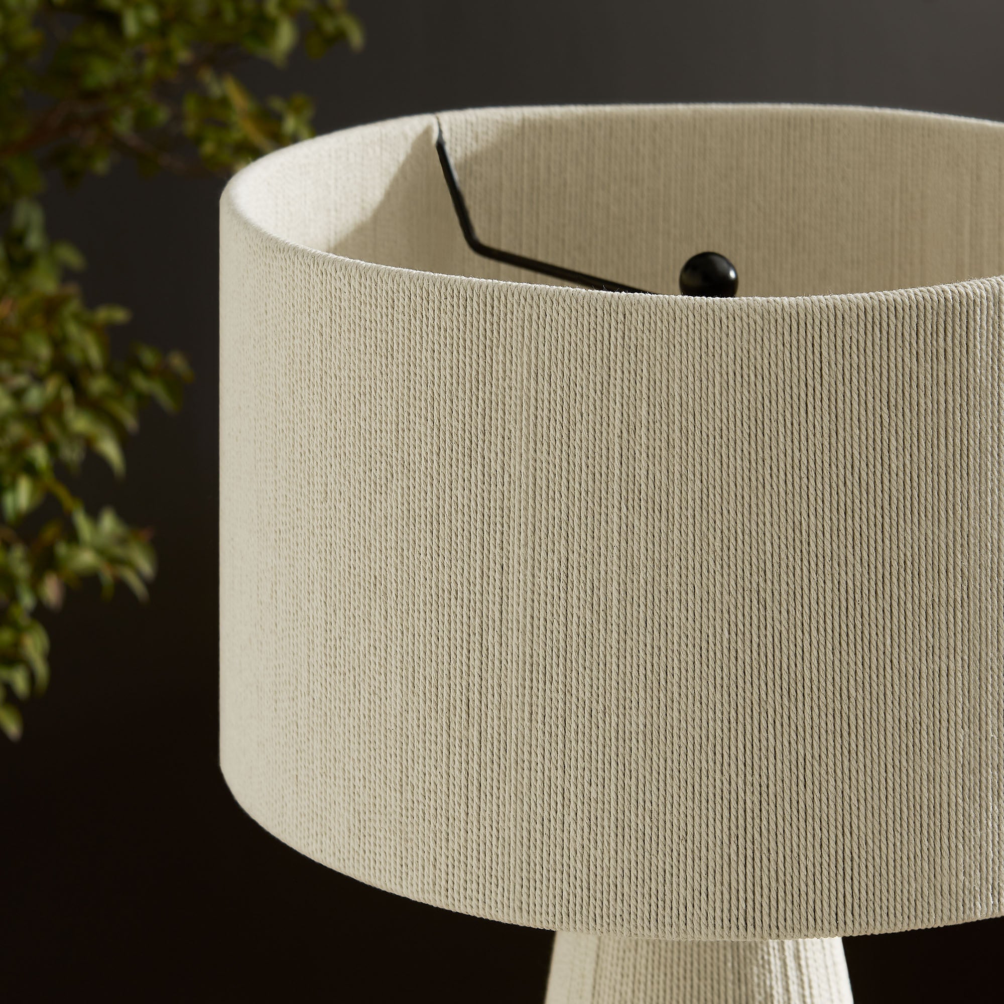 Gia Handwoven Cotton Thread Striped or Plain Table Lamp