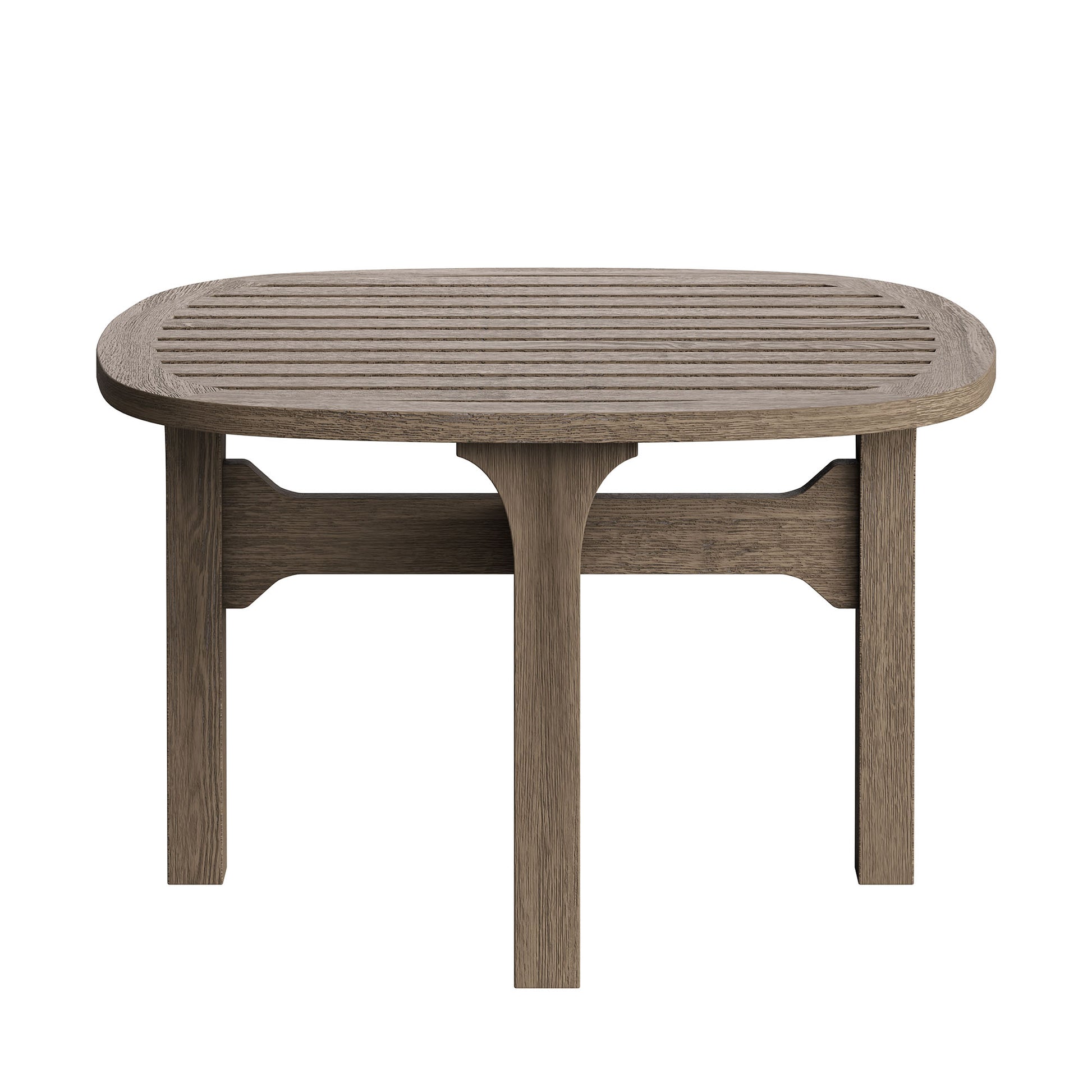 Saratoga Square Outdoor Patio Teak Wood Side Table