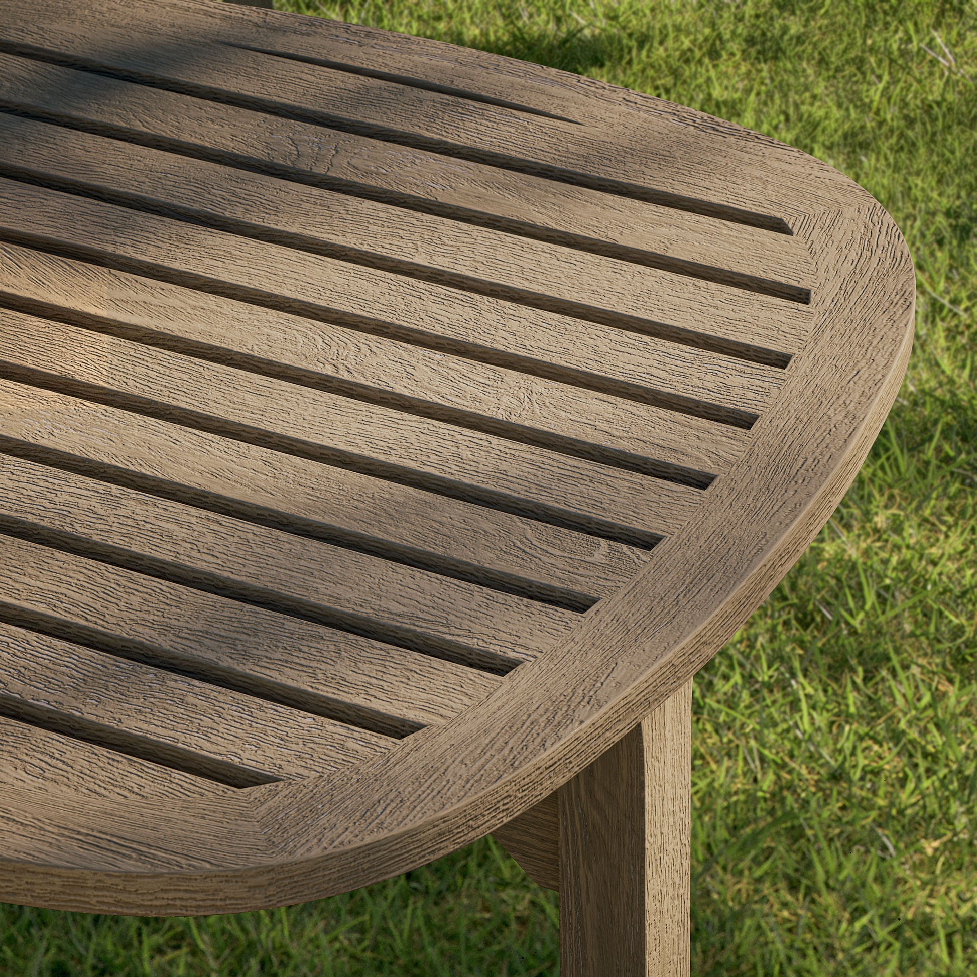 Saratoga Square Outdoor Patio Teak Wood Side Table