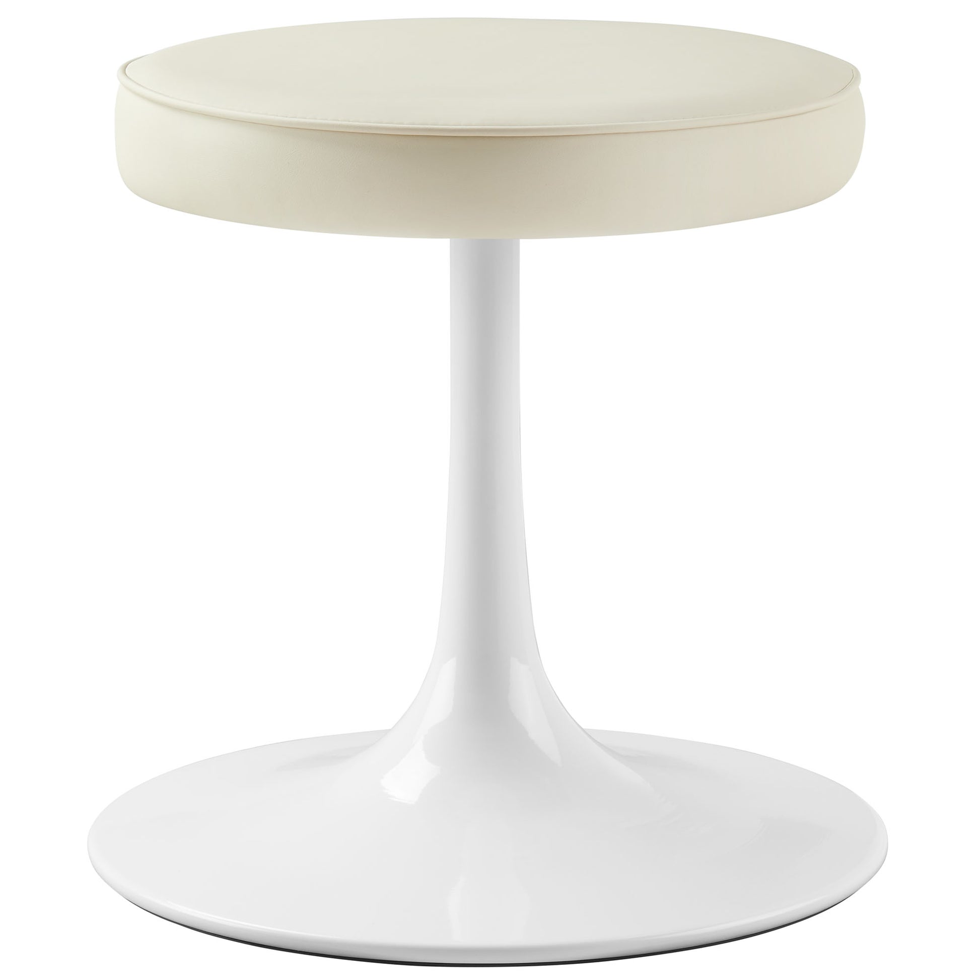 Lippa Vegan Leather Round Stool