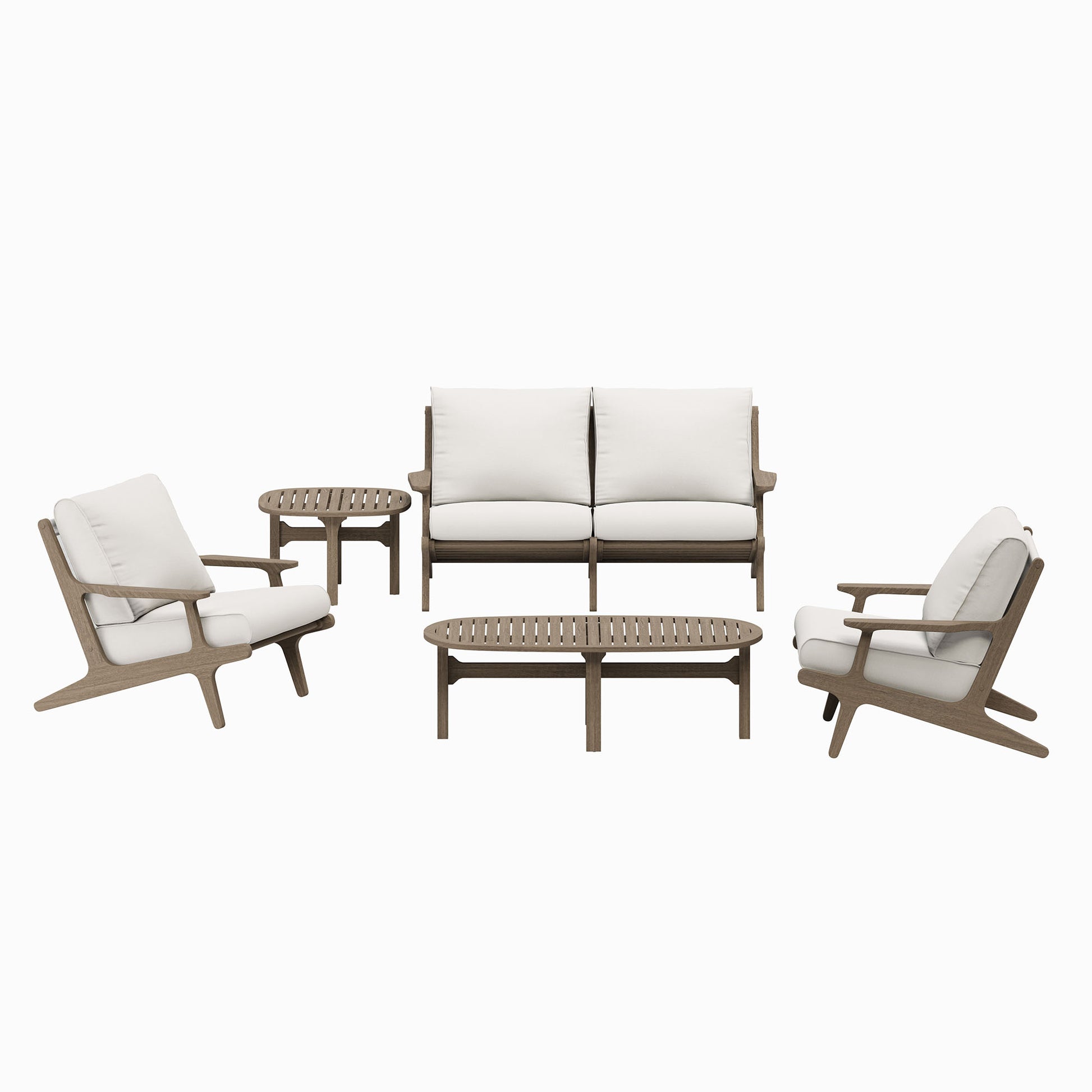 Saratoga 5-Piece Outdoor Teak Wood Furniture Set