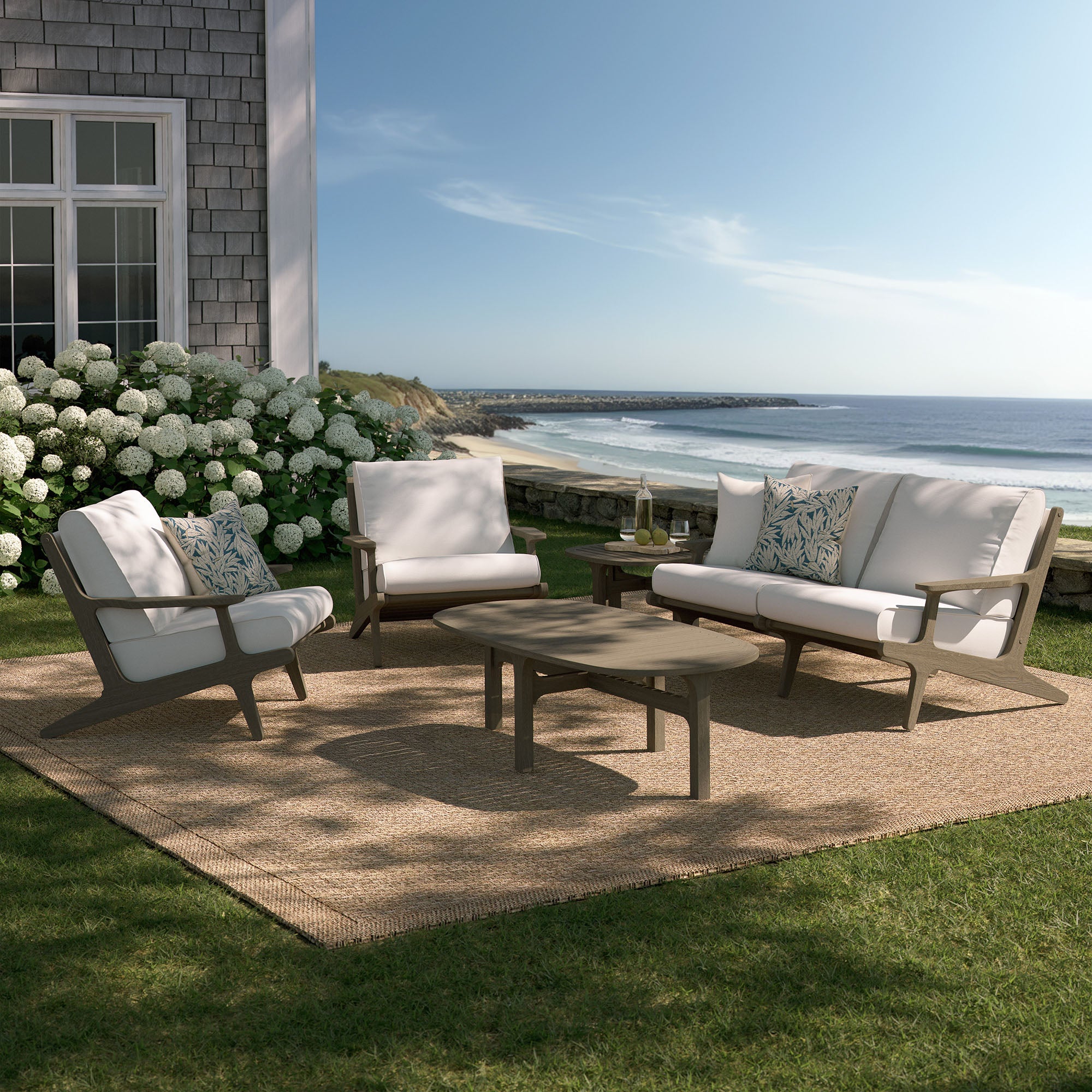 Saratoga 5-Piece Outdoor Teak Wood Furniture Set