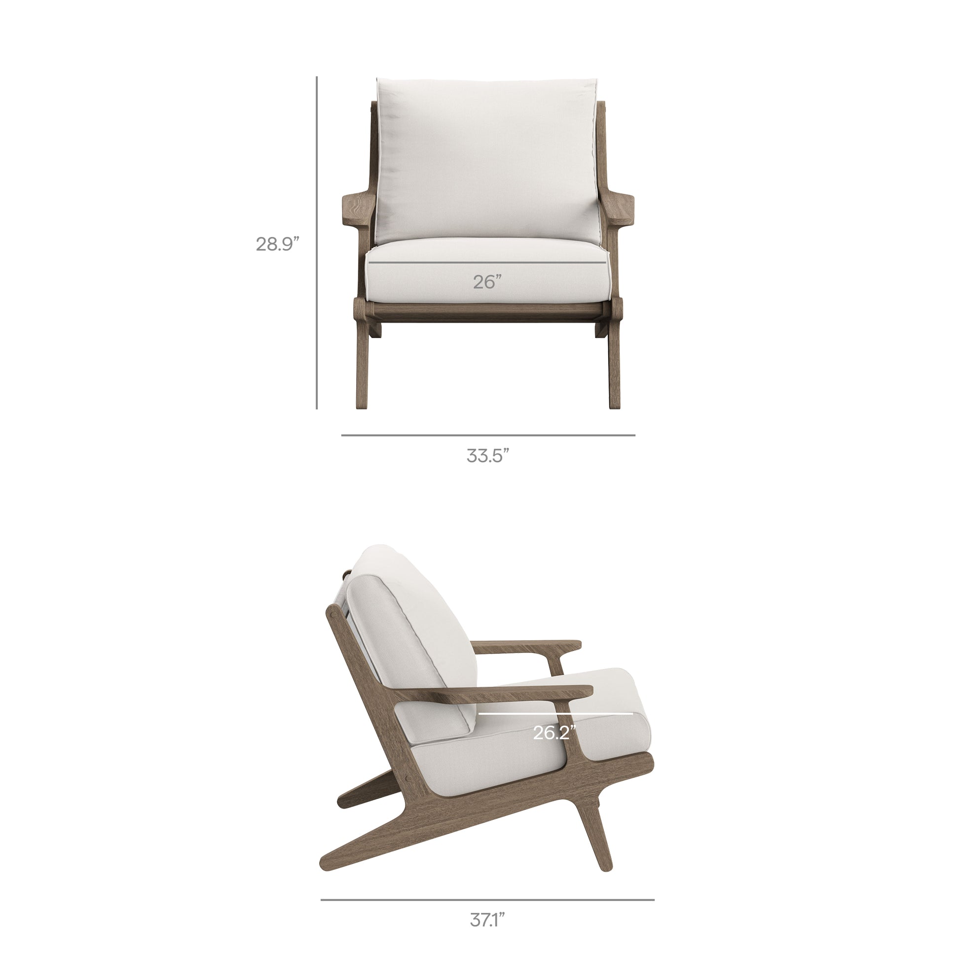 Saratoga 4-Piece Outdoor Teak Wood Furniture Set