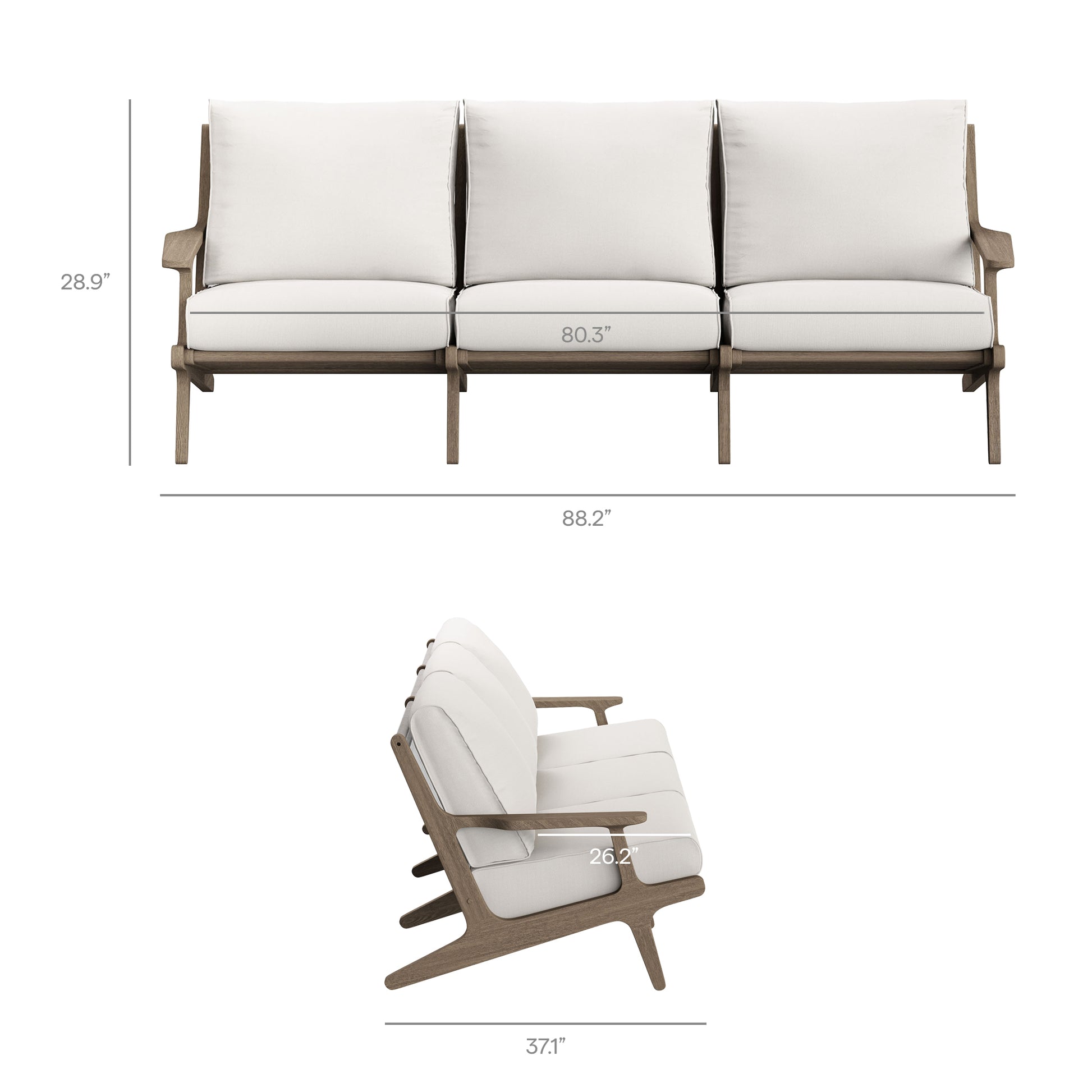 Saratoga 4-Piece Outdoor Teak Wood Furniture Set