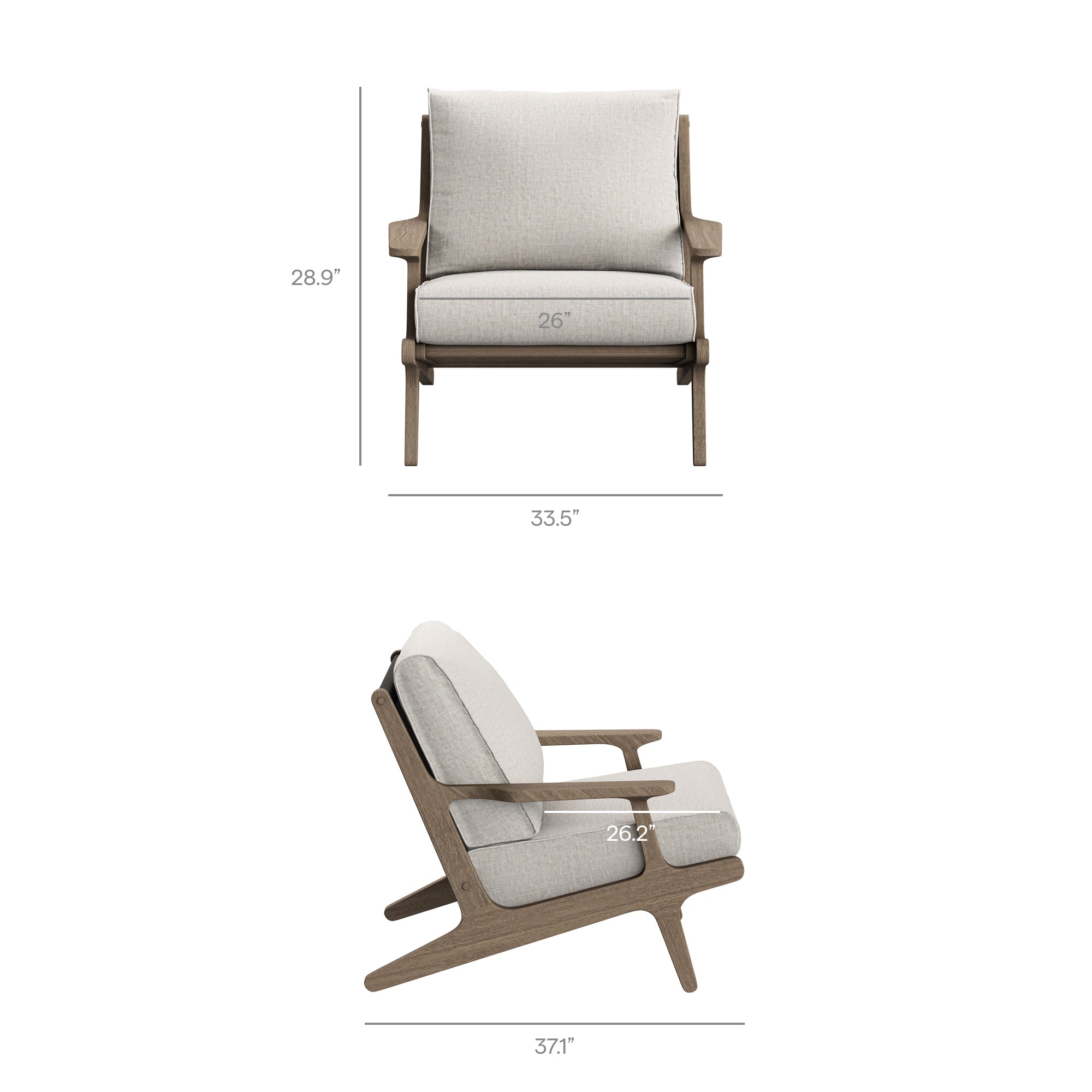 Saratoga 3-Piece Outdoor Teak Wood Furniture Set with Lounge Chairs and Side Table