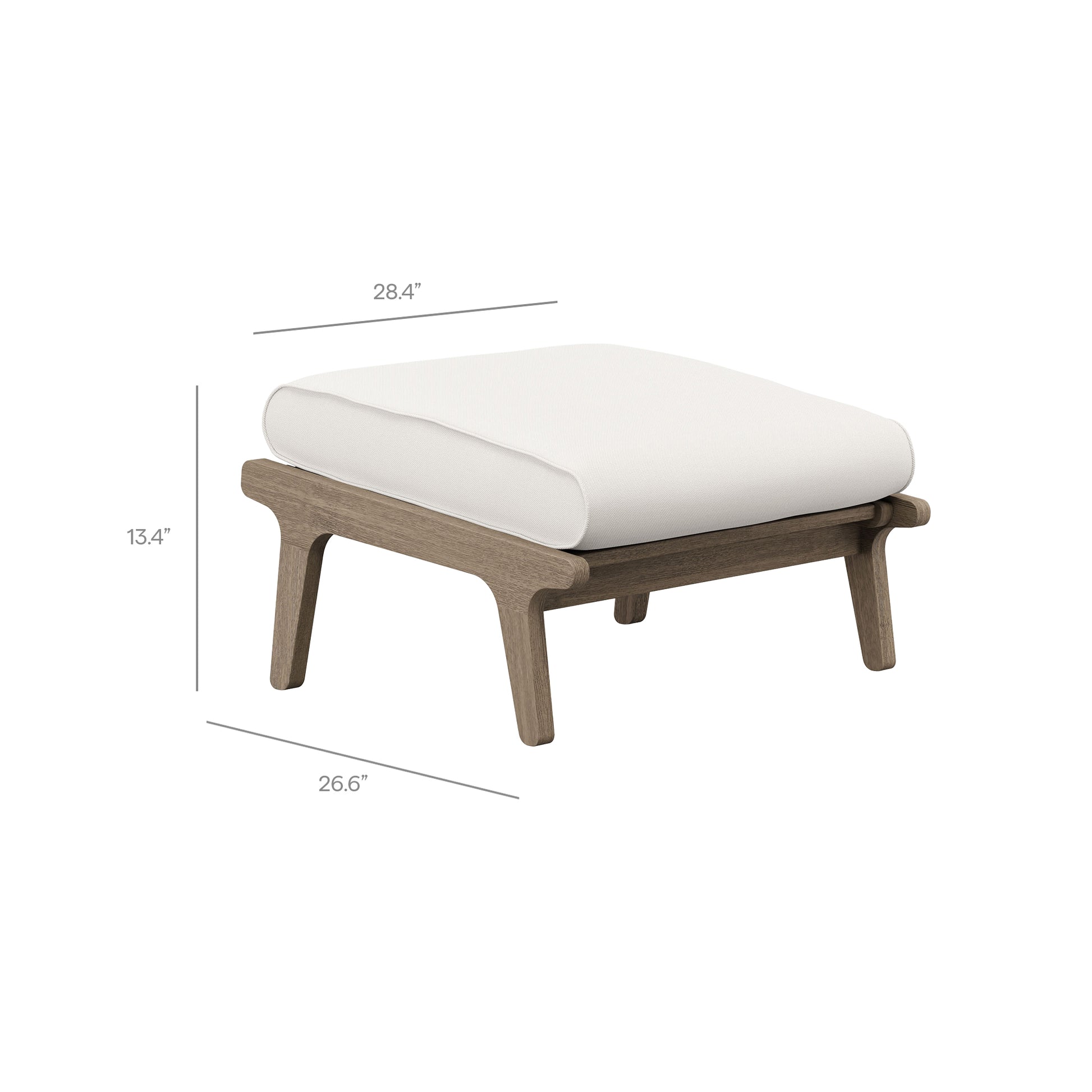 Saratoga Outdoor Teak Wood Chair and Ottoman Set