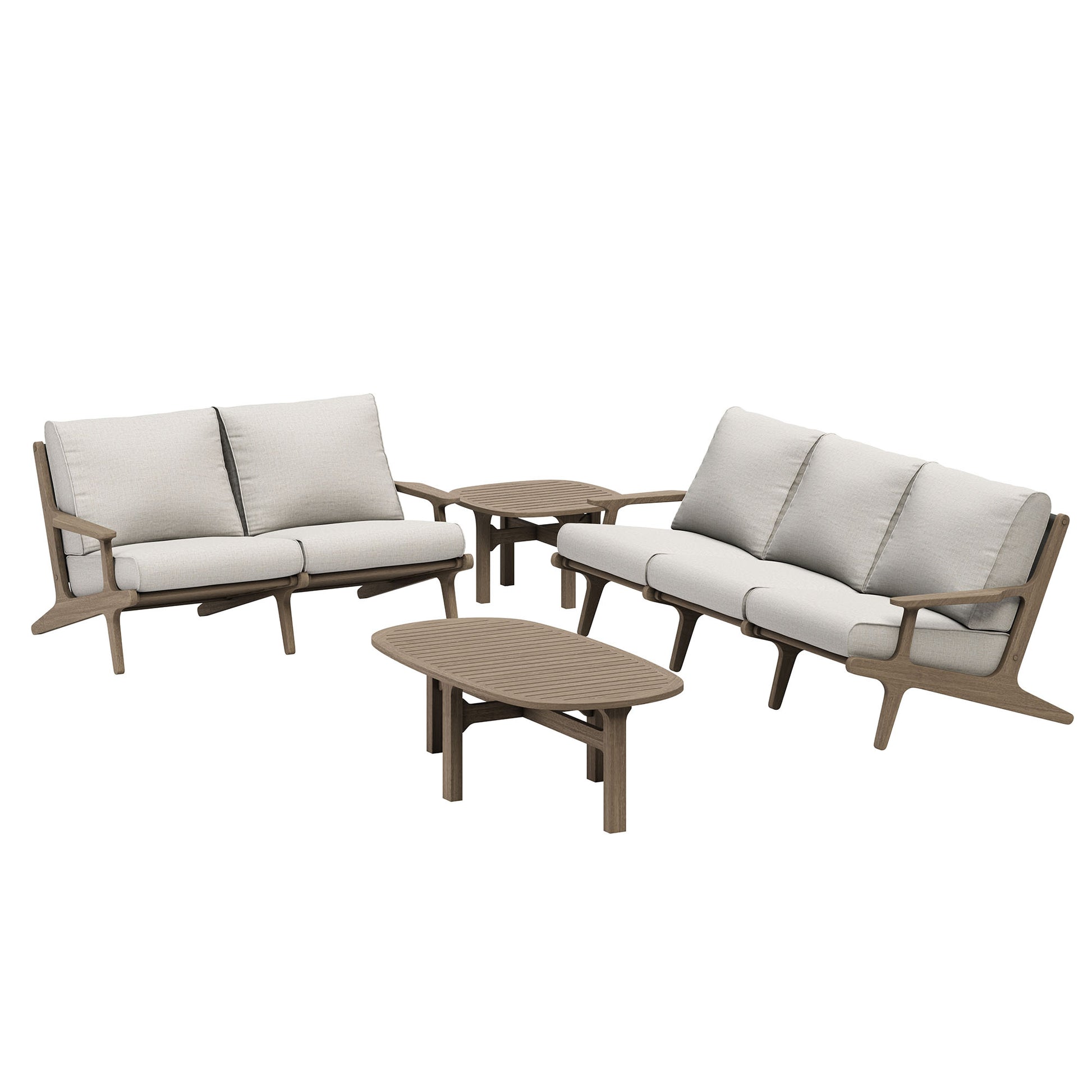 Saratoga 4-Piece Outdoor Teak Wood Furniture Set