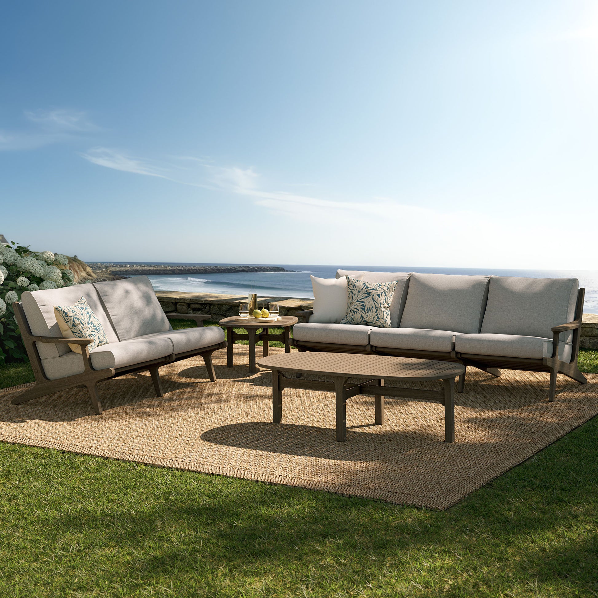 Saratoga 4-Piece Outdoor Teak Wood Furniture Set