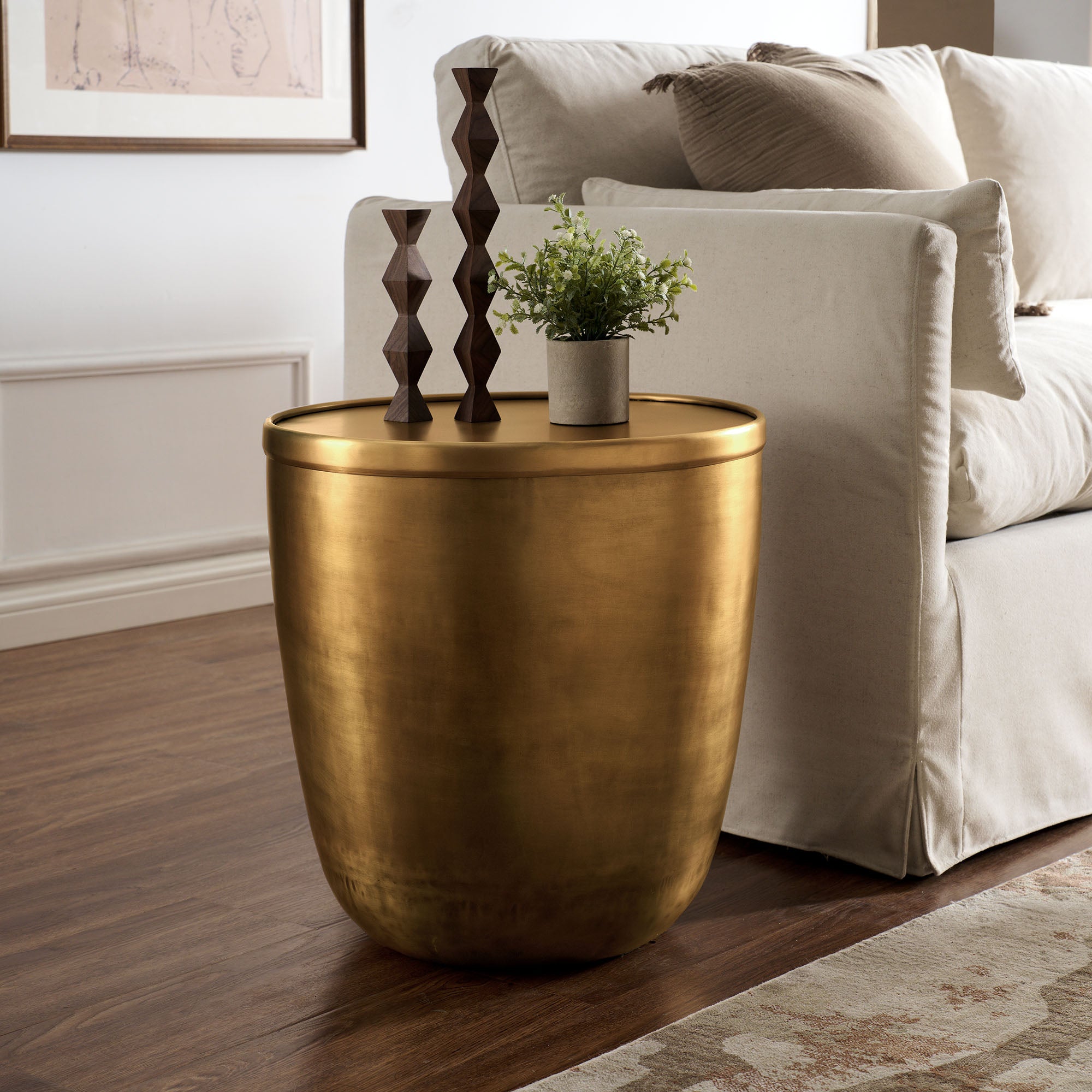 Viora Metal Storage Side Table