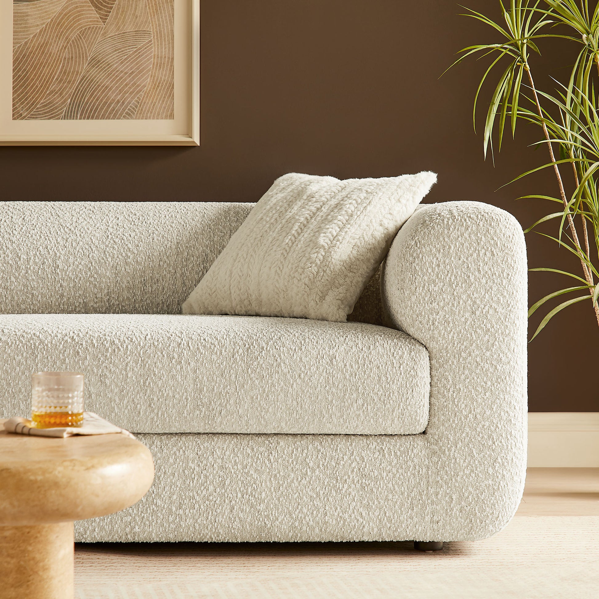 Leif 89" Boucle Upholstered Sofa