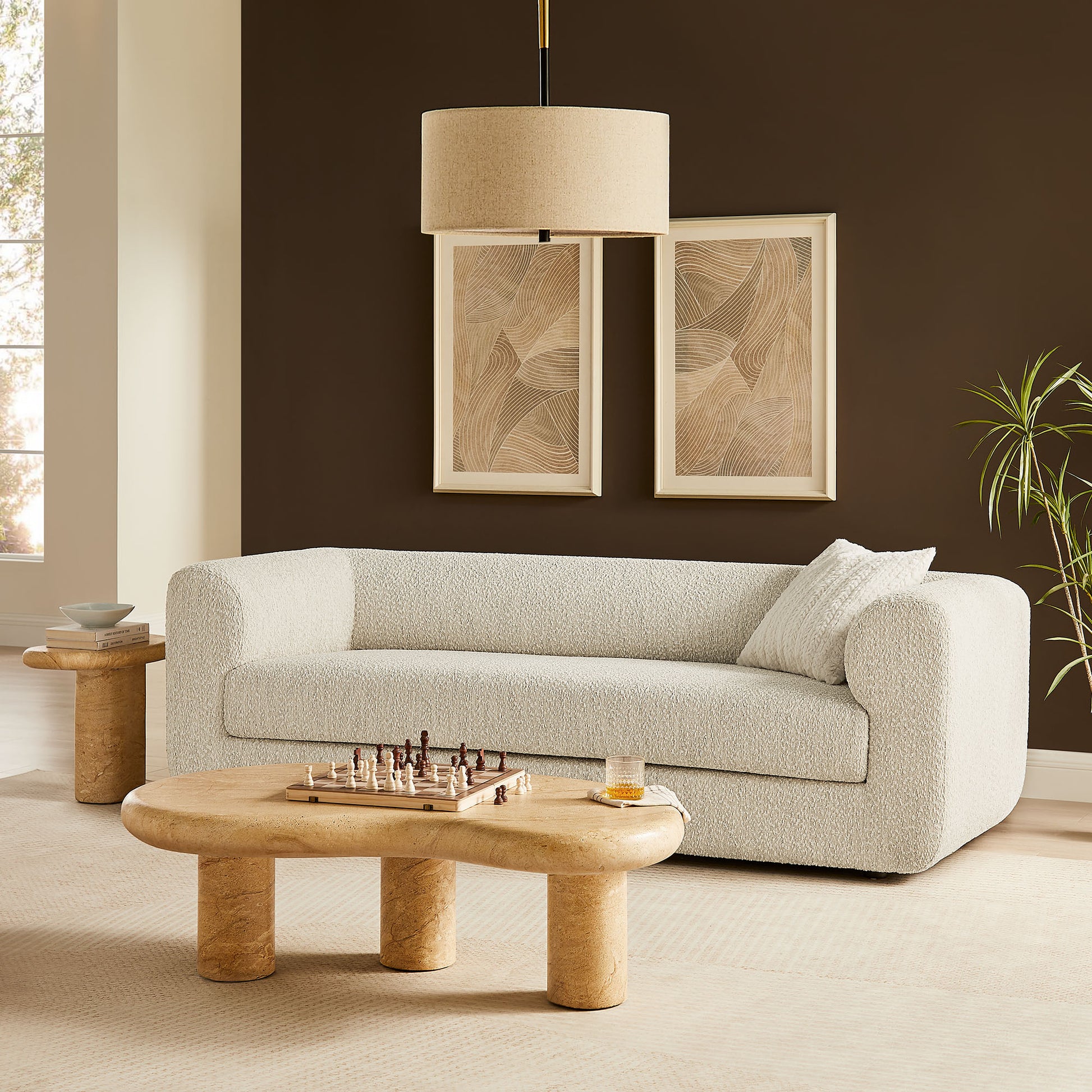 Leif 89" Boucle Upholstered Sofa