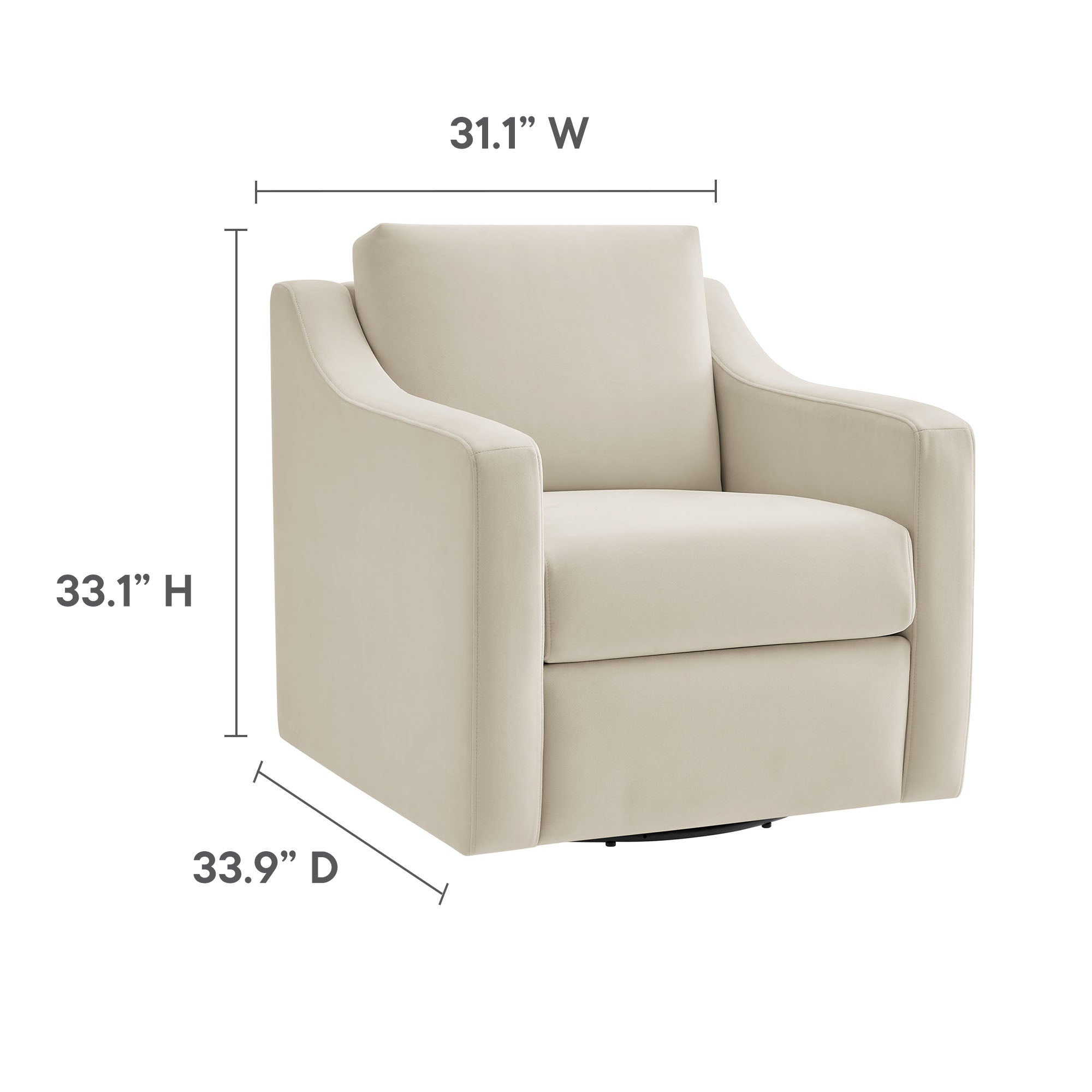 Liora Performance Velvet Armchair - Cadet Blue