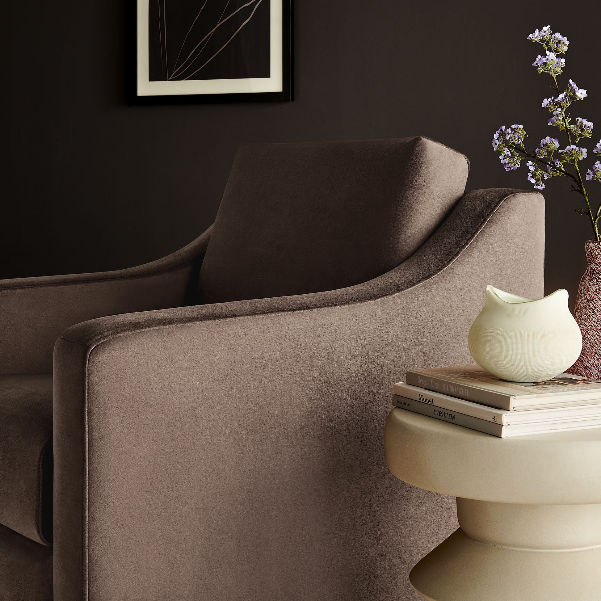 Liora Performance Velvet Armchair