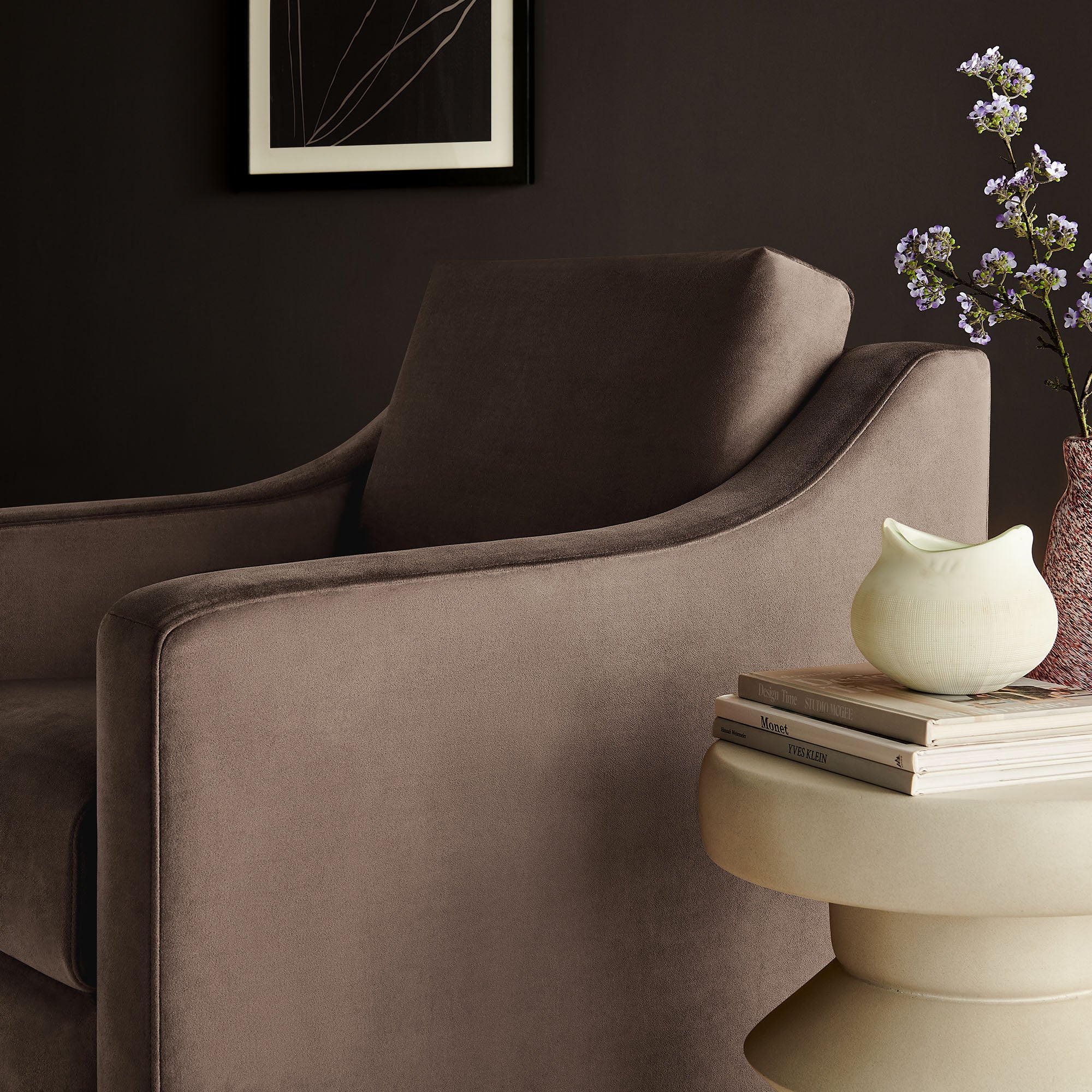 Liora Performance Velvet Armchair