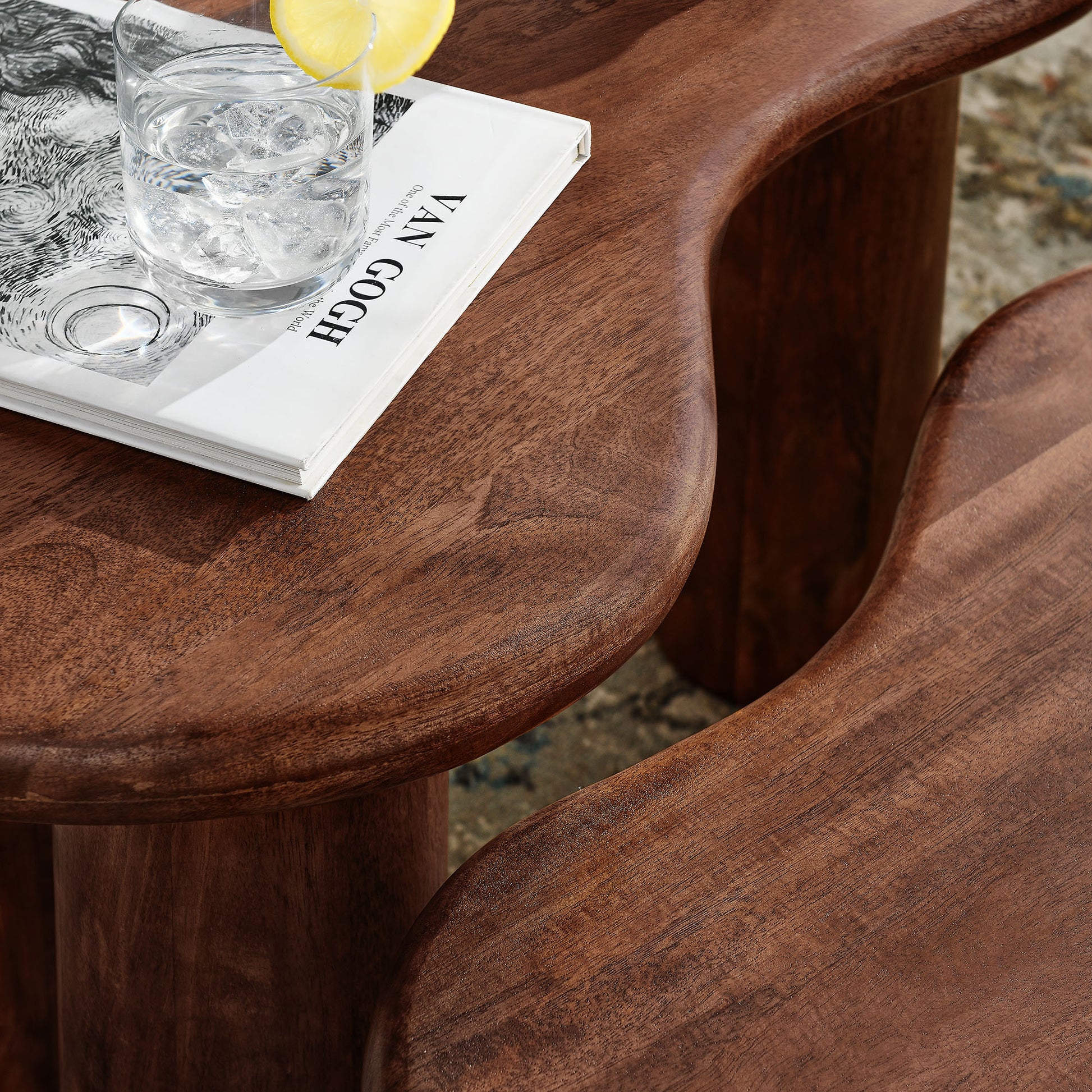 Hackney Mango Wood Nesting Coffee Table Set