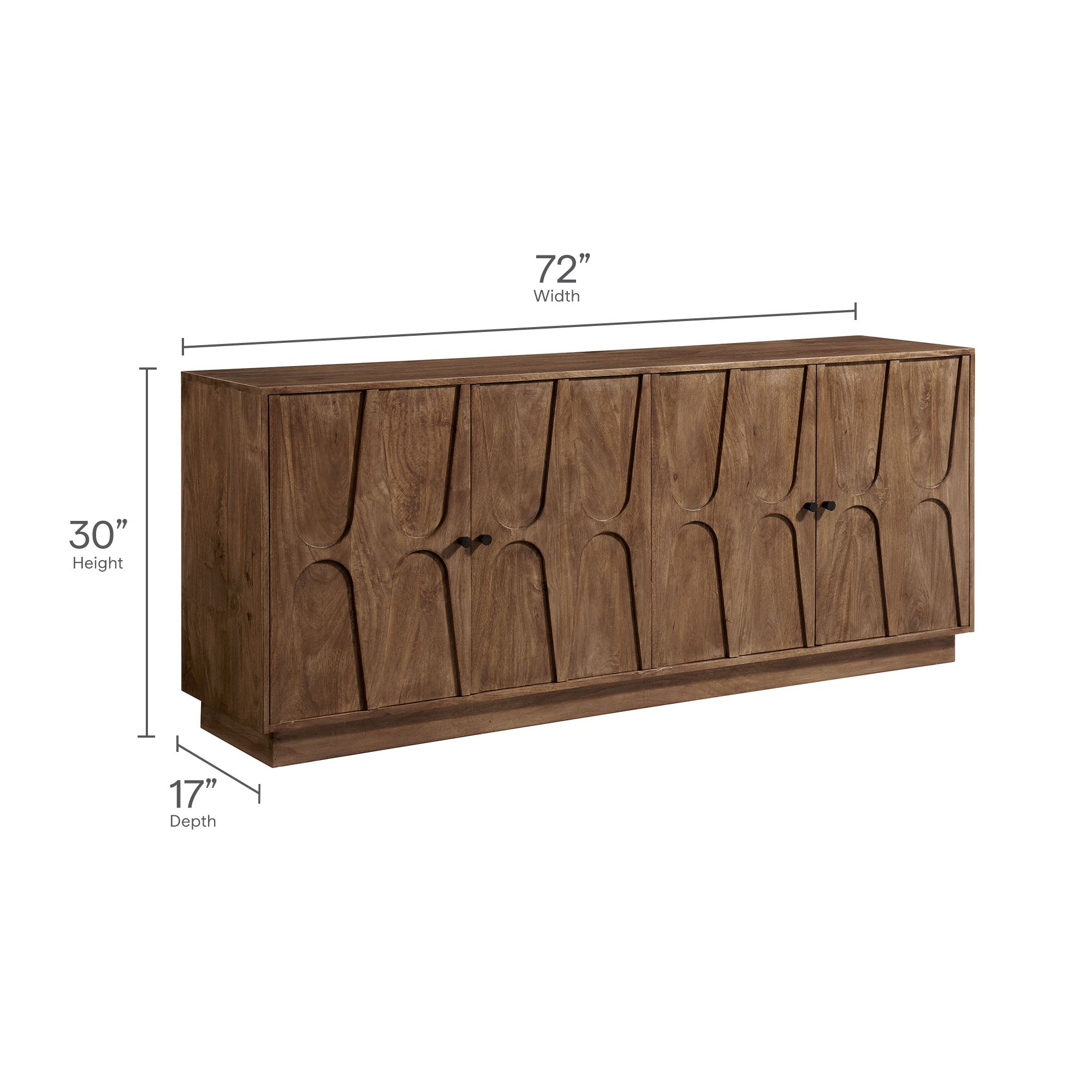 Veda 72" Mango Wood Sideboard Cabinet